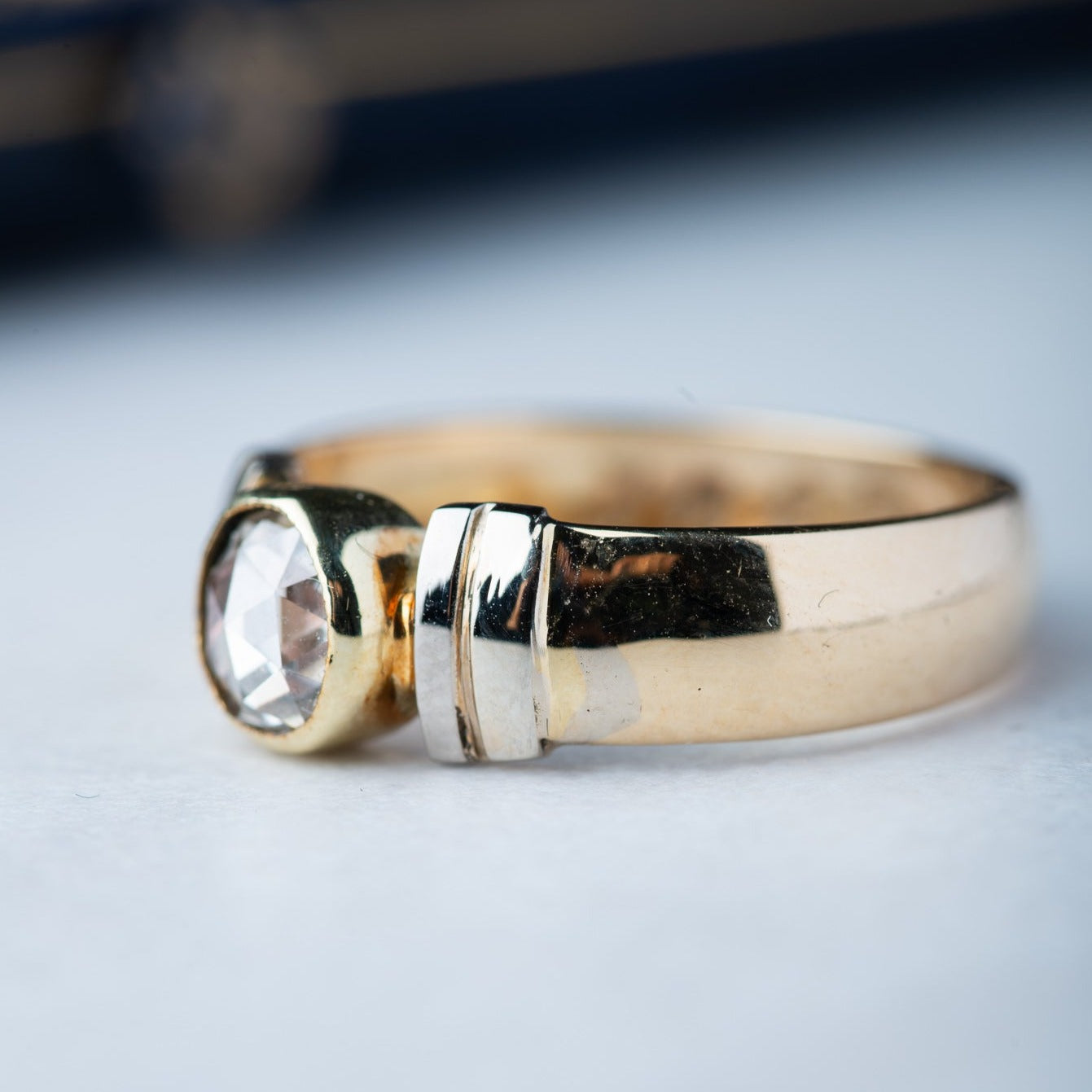 Vintage Rosecut Diamond Solitaire Ring