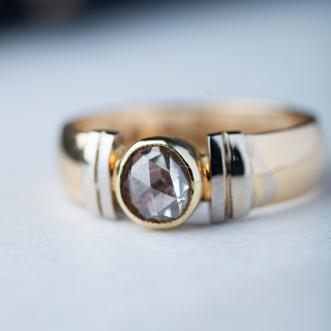 Vintage Rosecut Diamond Solitaire Ring