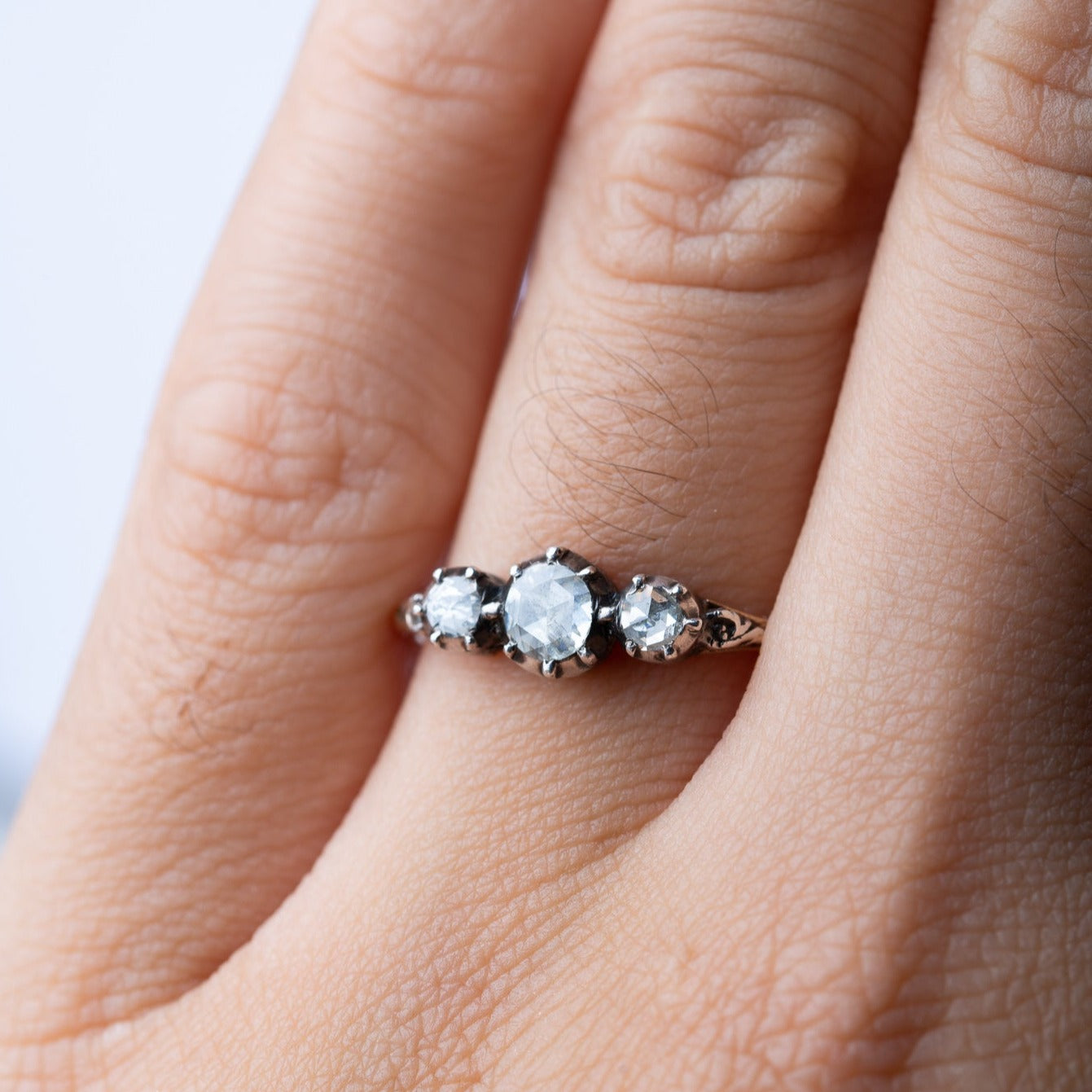 Rosecut Diamond Trilogy Ring - Luxoria Vita