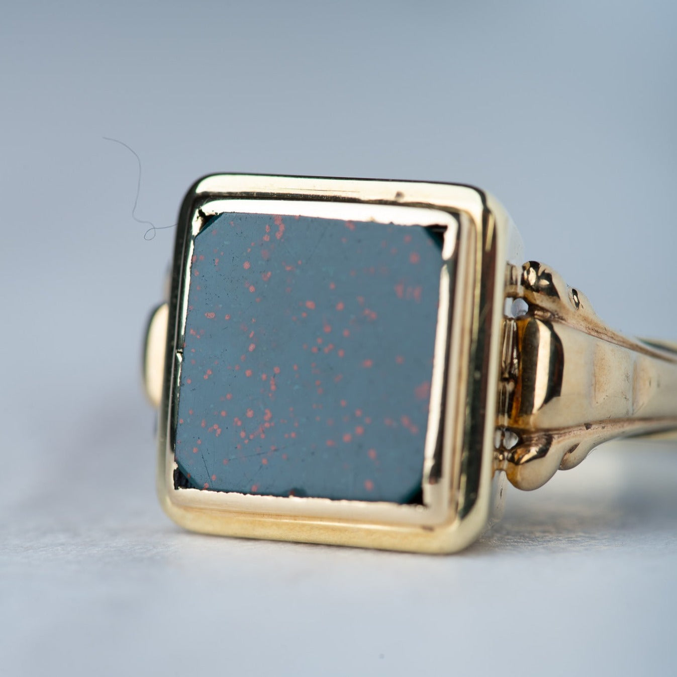 Vintage unisex bloodstone ring