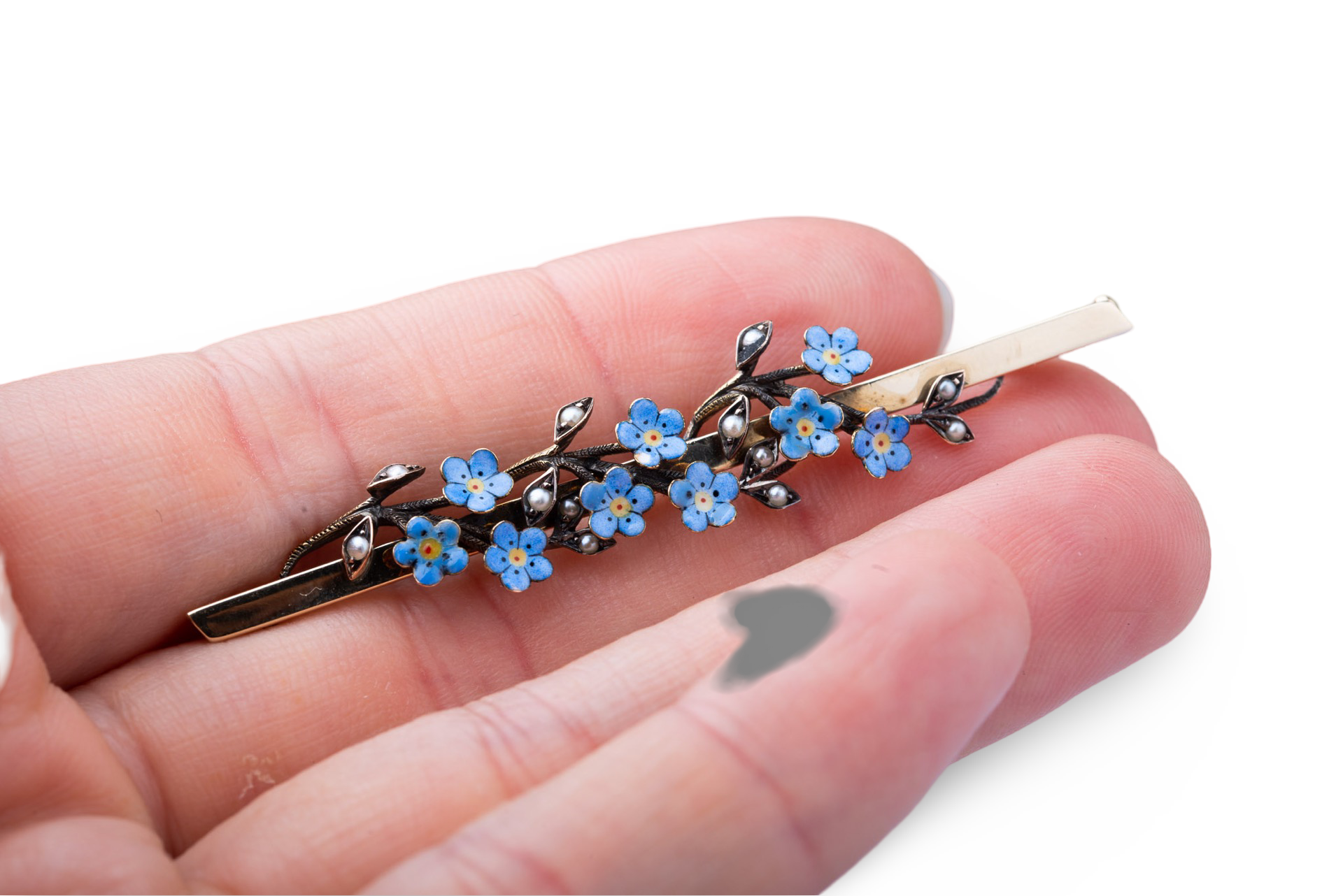 Art Deco Flower Enamel Brooch - LUXORIA VITA