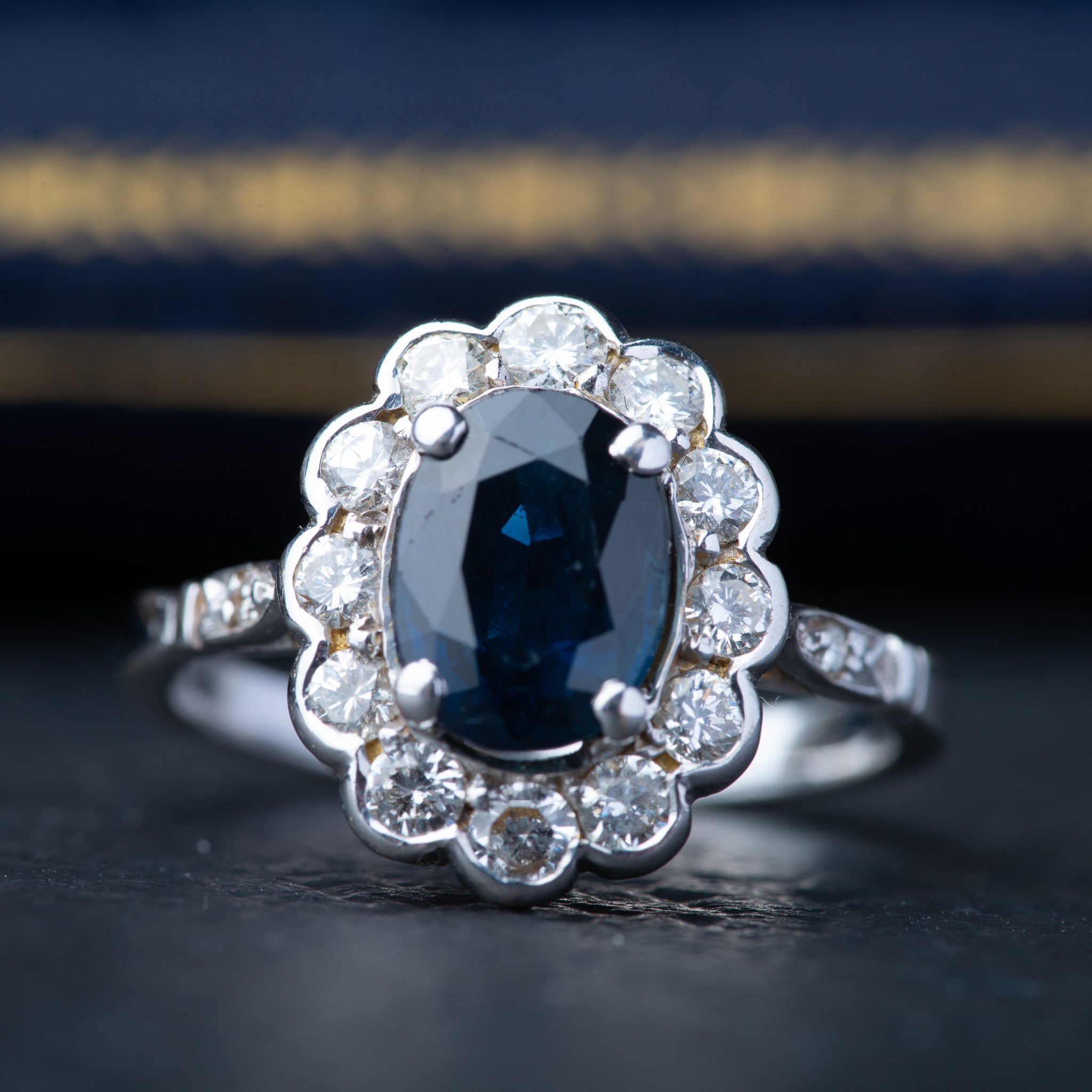 Vintage Sapphire Diamond Ring