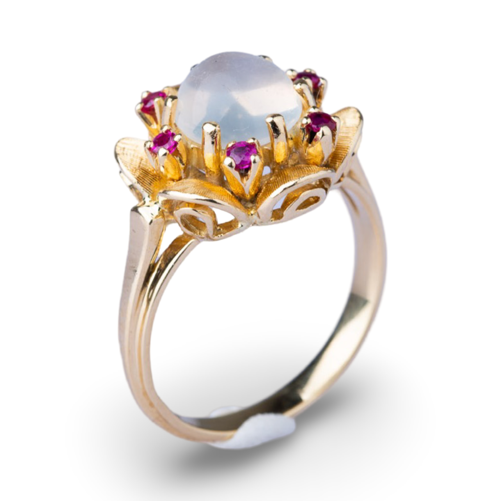 Vintage Moonstone Ruby Ring - LUXORIA VITA