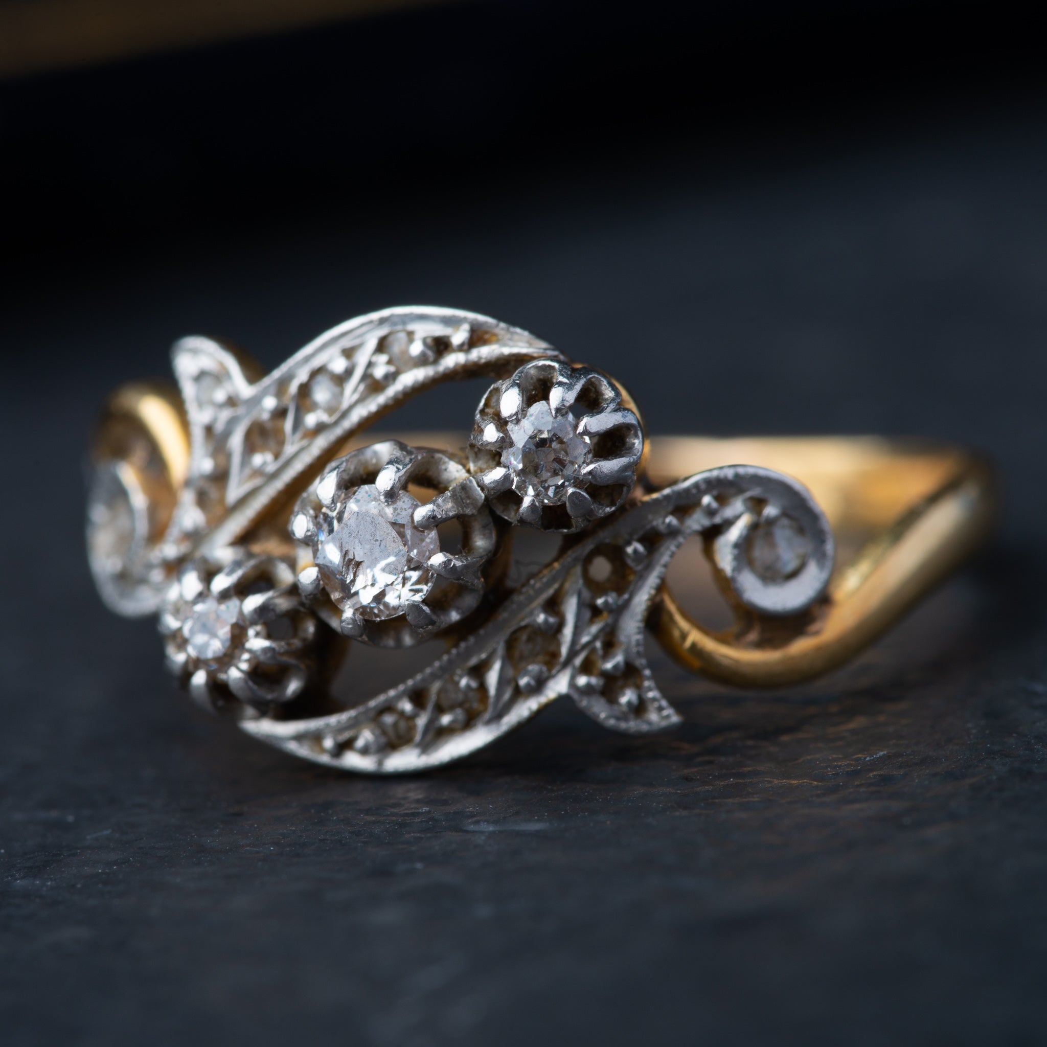 Antique French Diamond Ring - Luxoria Vita