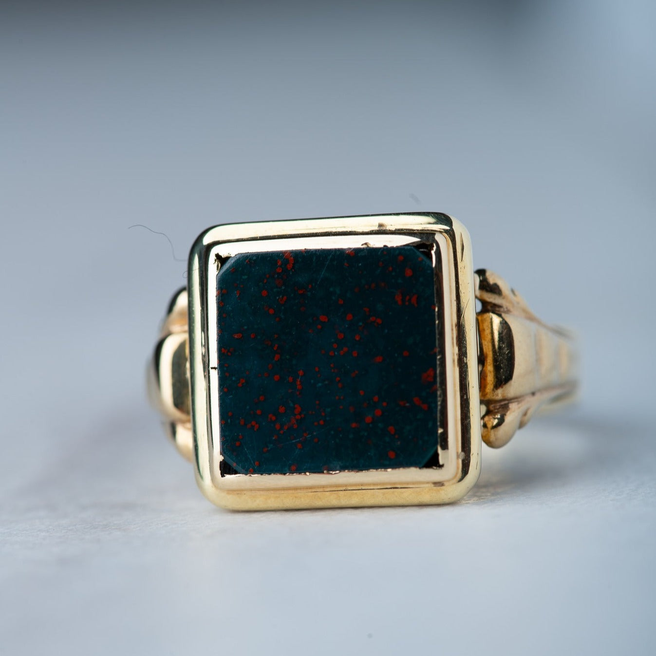 Vintage unisex bloodstone ring