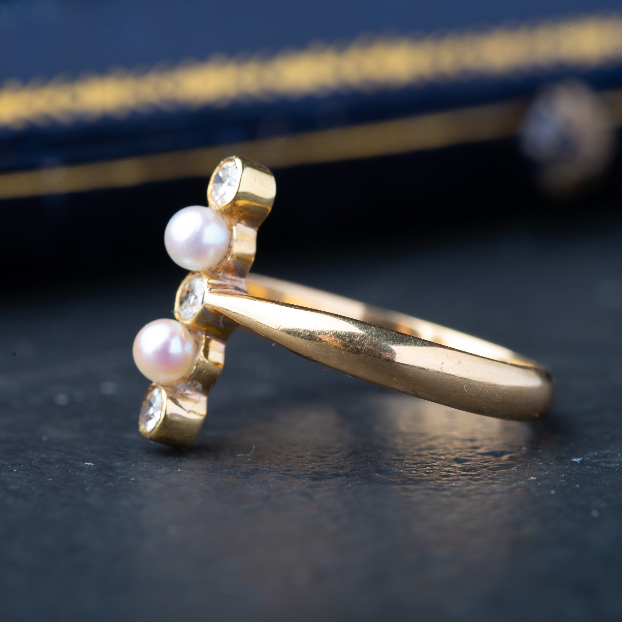 Vintage Pearl Diamond Ring