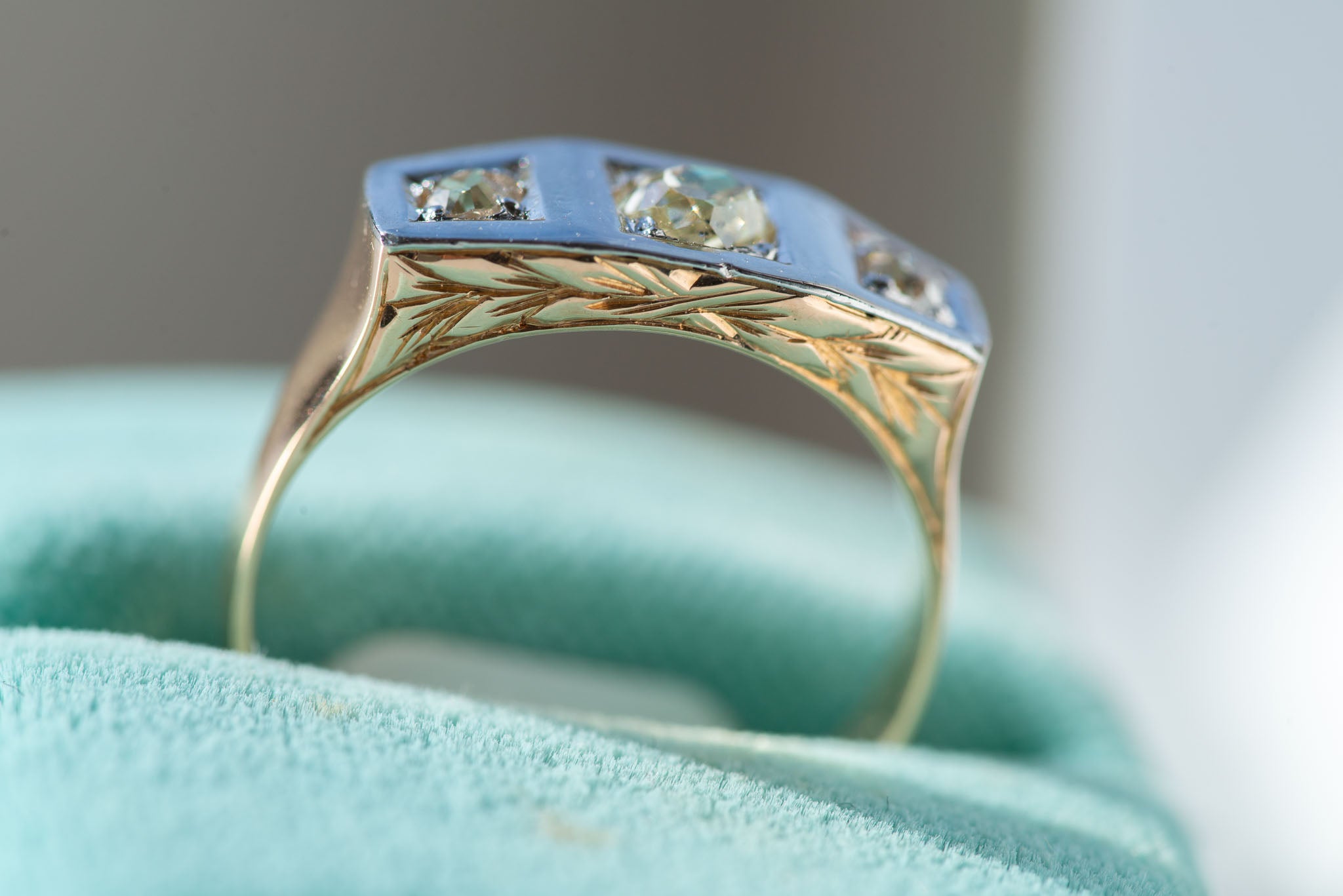 1920's Art Deco Diamond Tank Ring