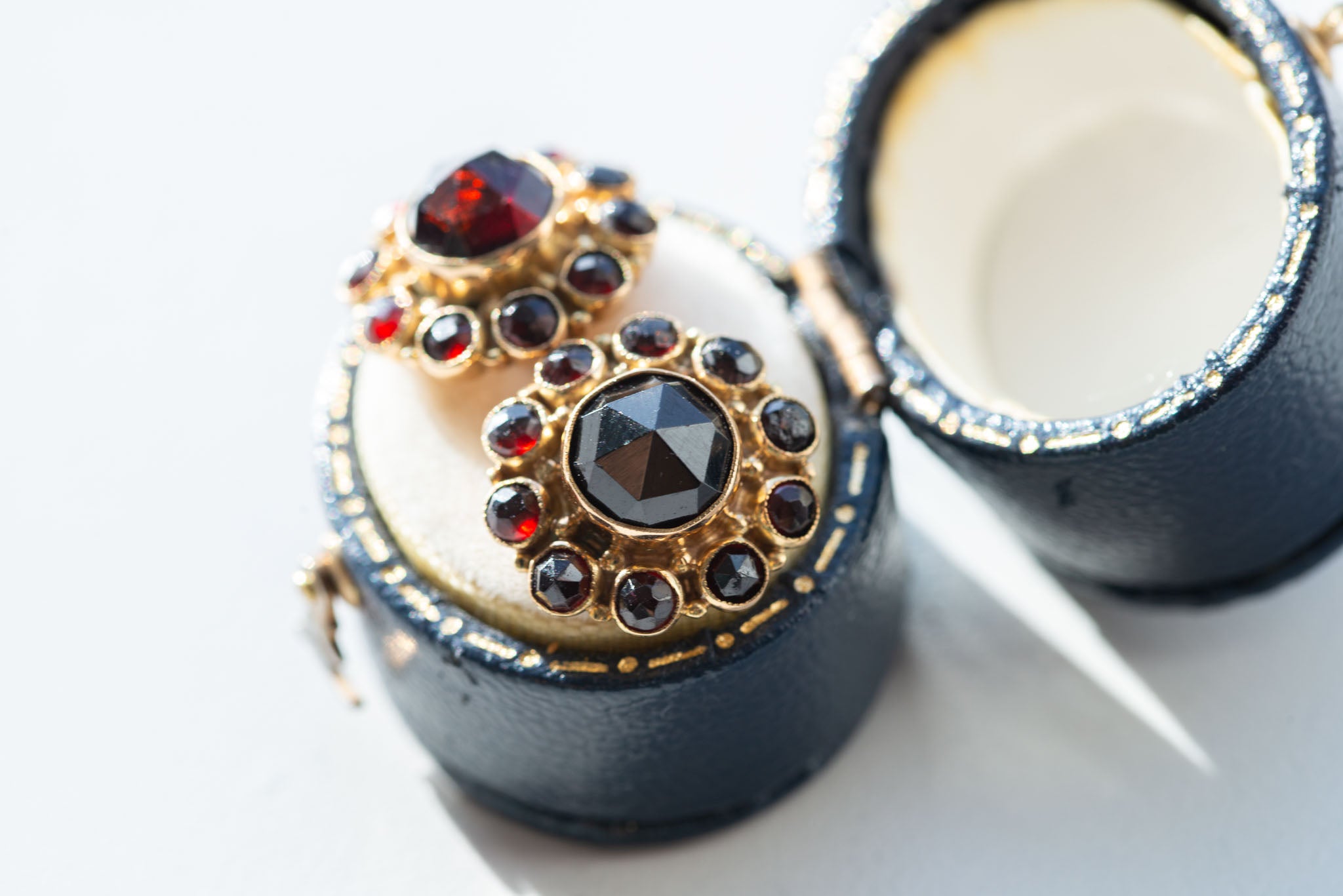 Vintage Dutch Garnet Earrings