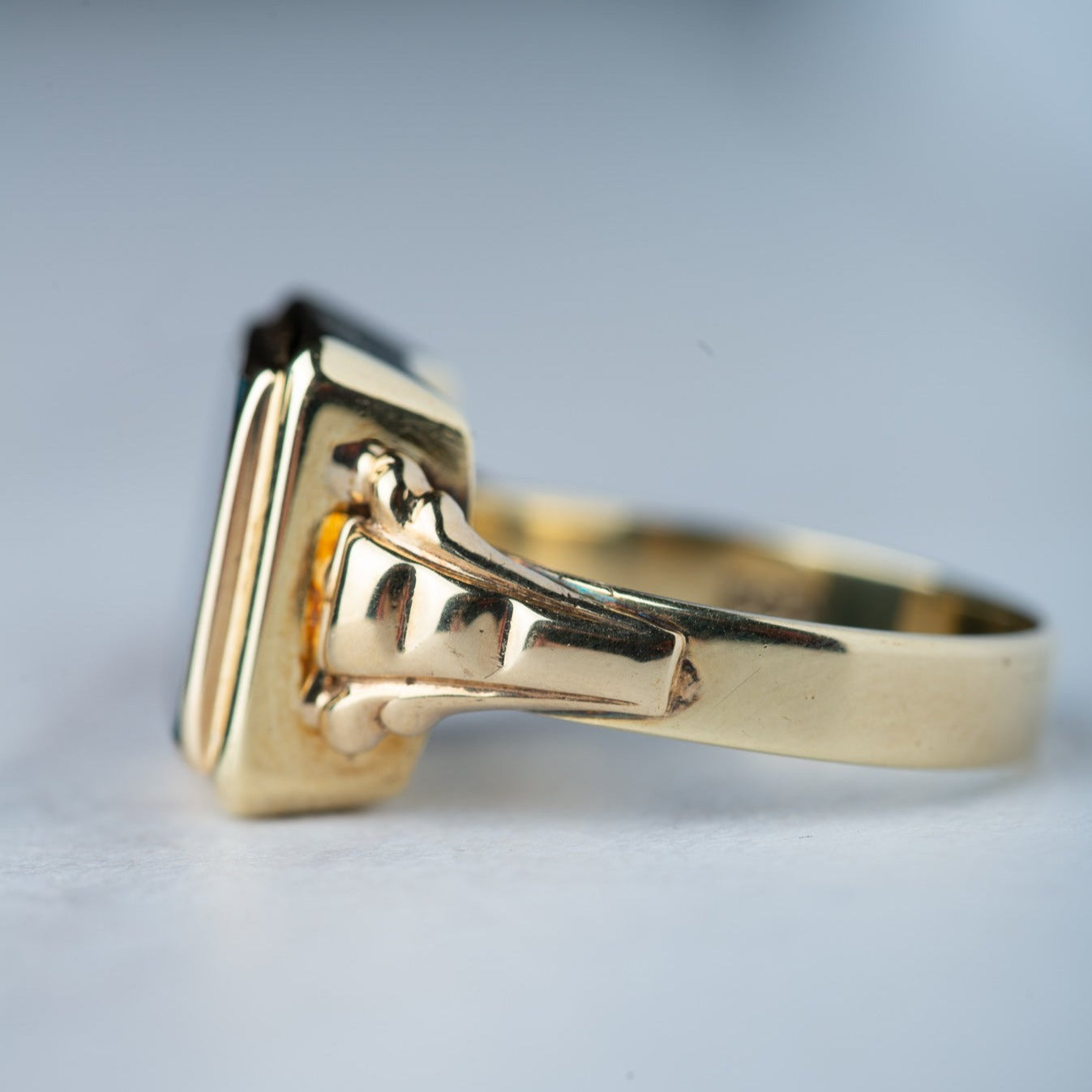 Vintage unisex bloodstone ring