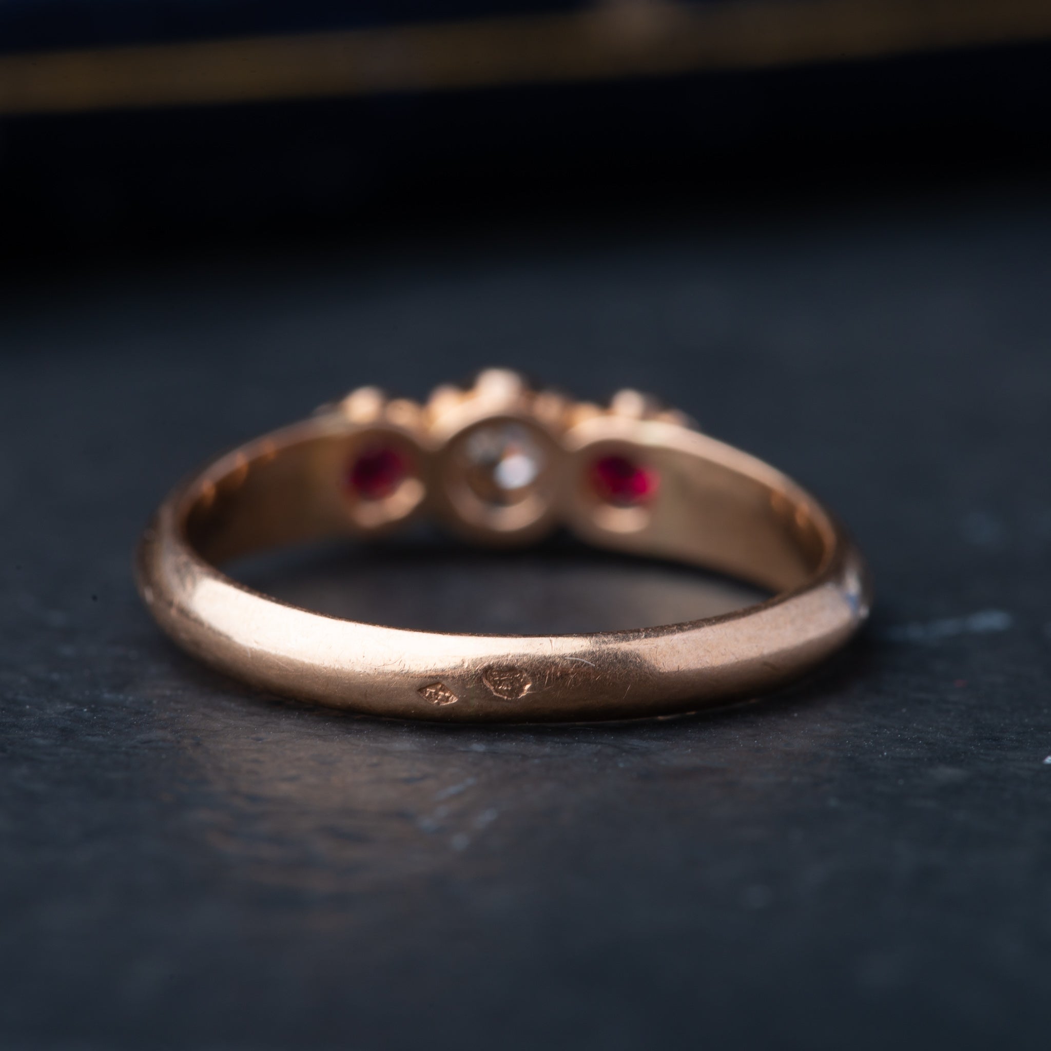 Antique French Ruby Diamond Ring - Luxoria Vita