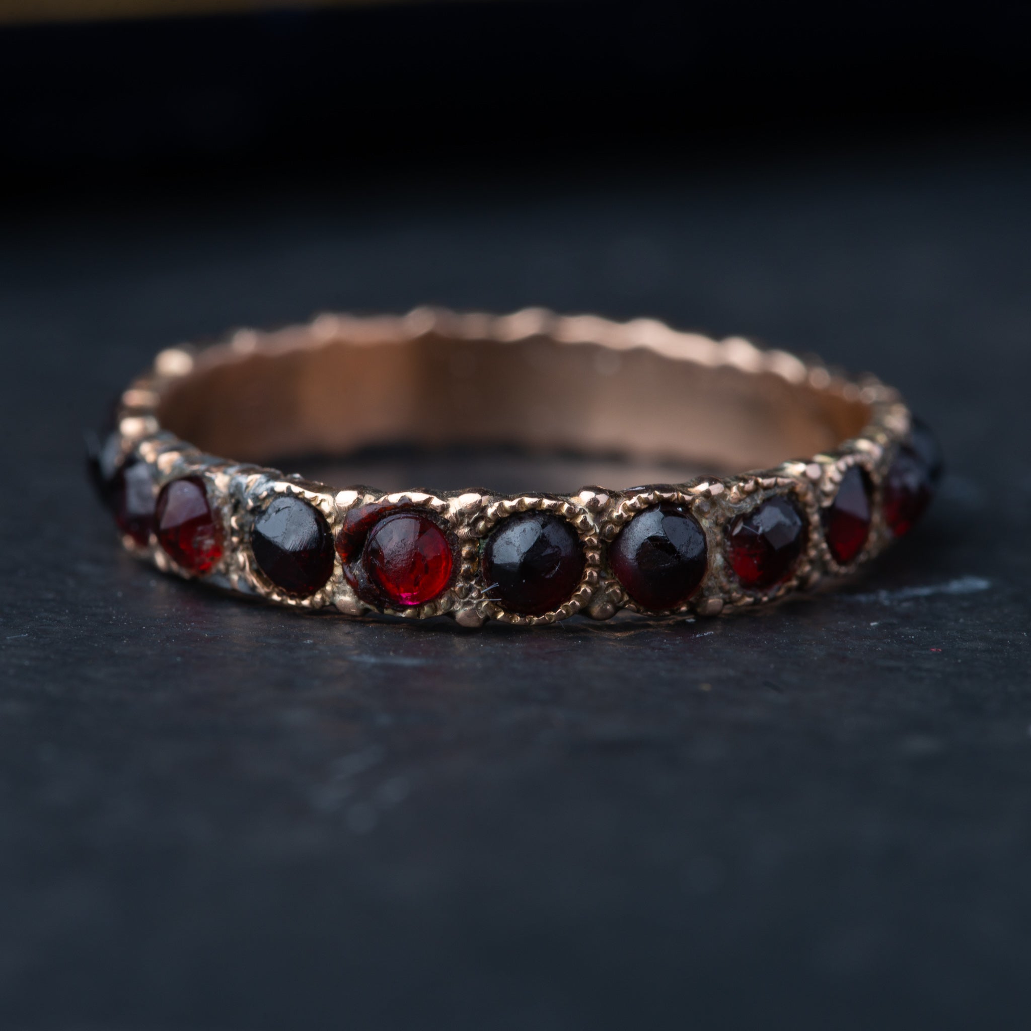 Antique Garnet Eternity Ring - Luxoria Vita