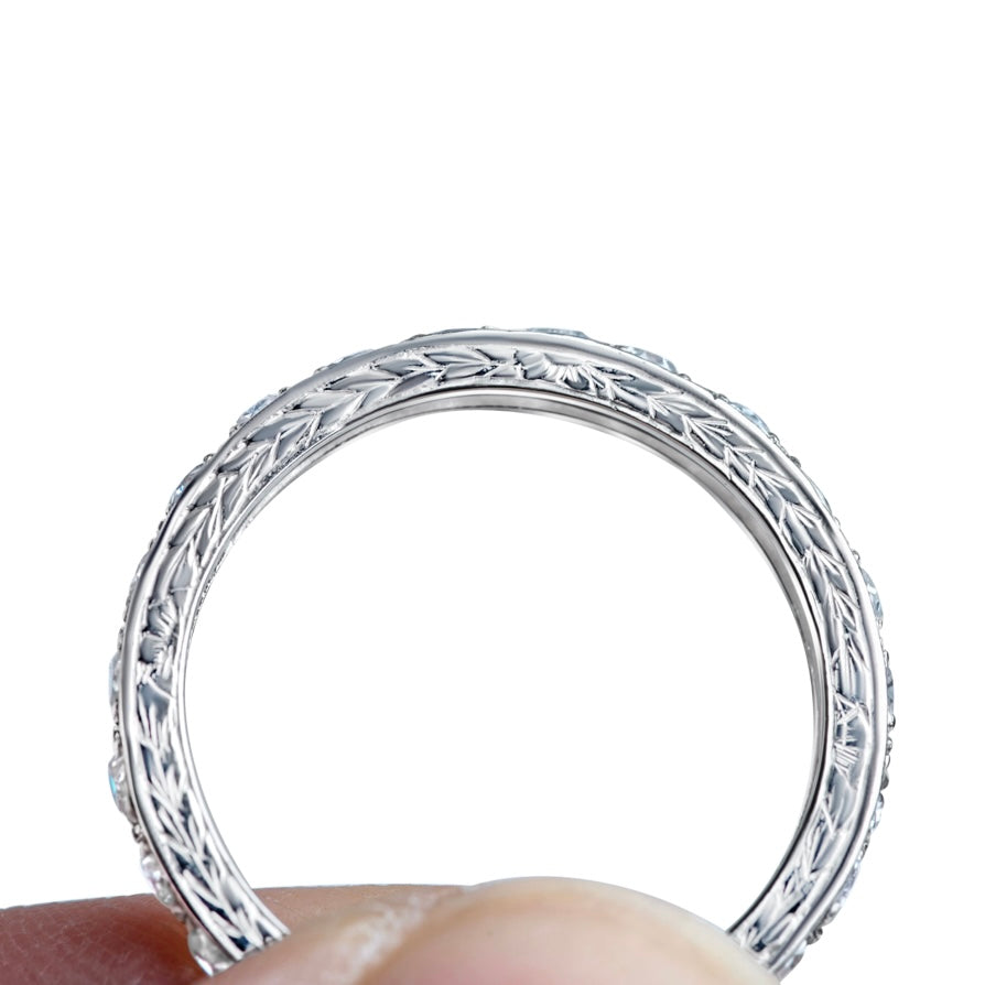 1920's Art Deco Platinum Diamond Eternity Ring - LUXORIA VITA