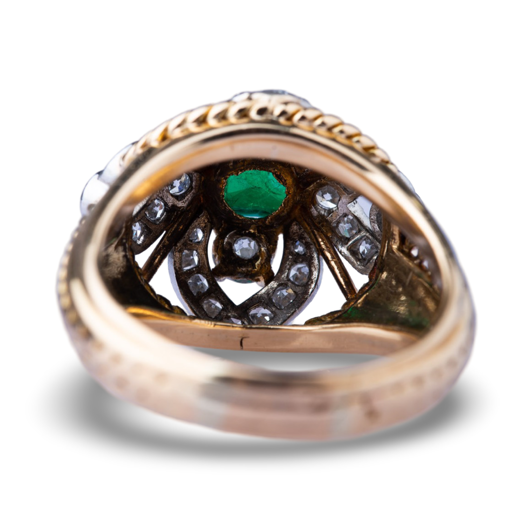 Retro Emerald Diamond Tank Ring - LUXORIA VITA