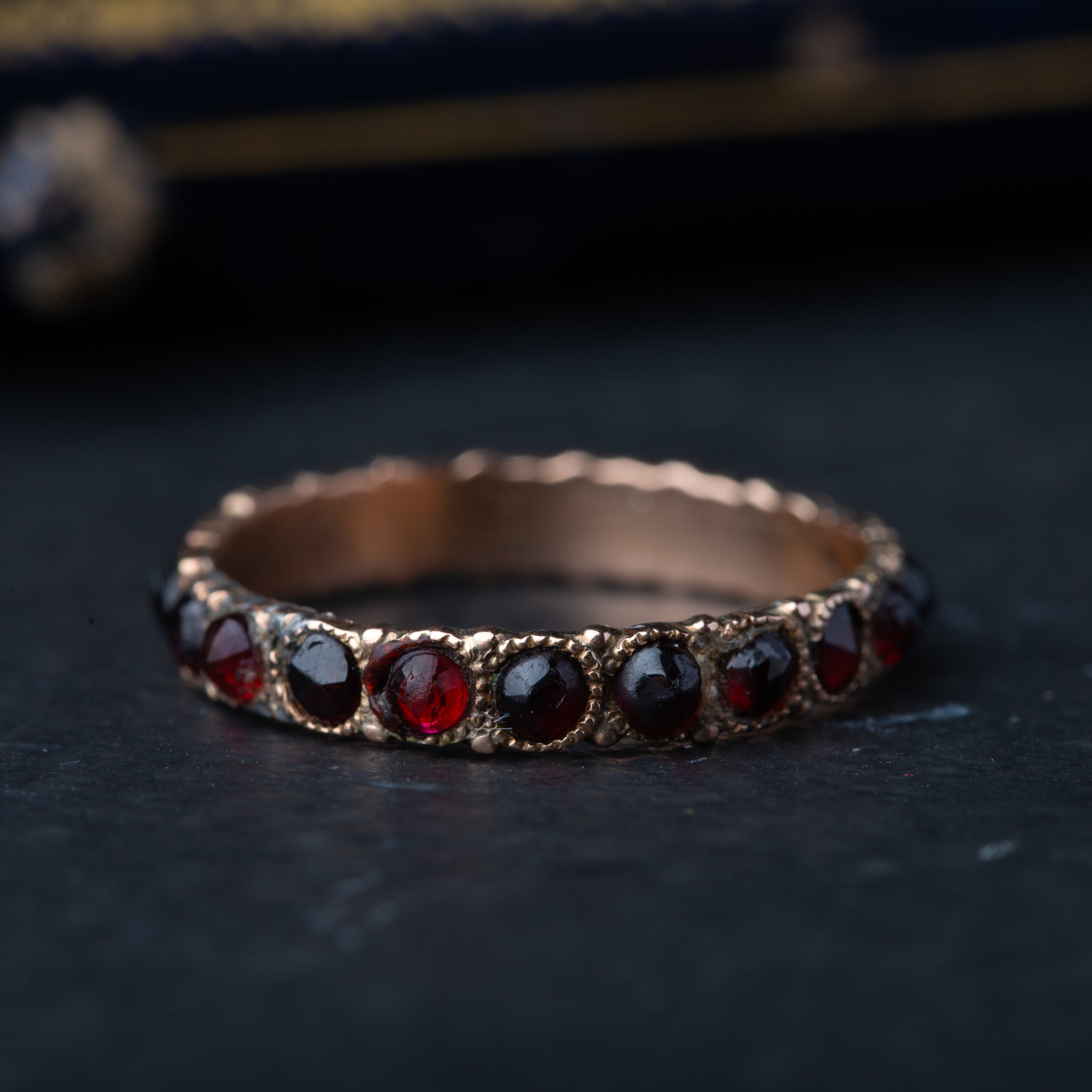 Antique Garnet Eternity Ring - Luxoria Vita