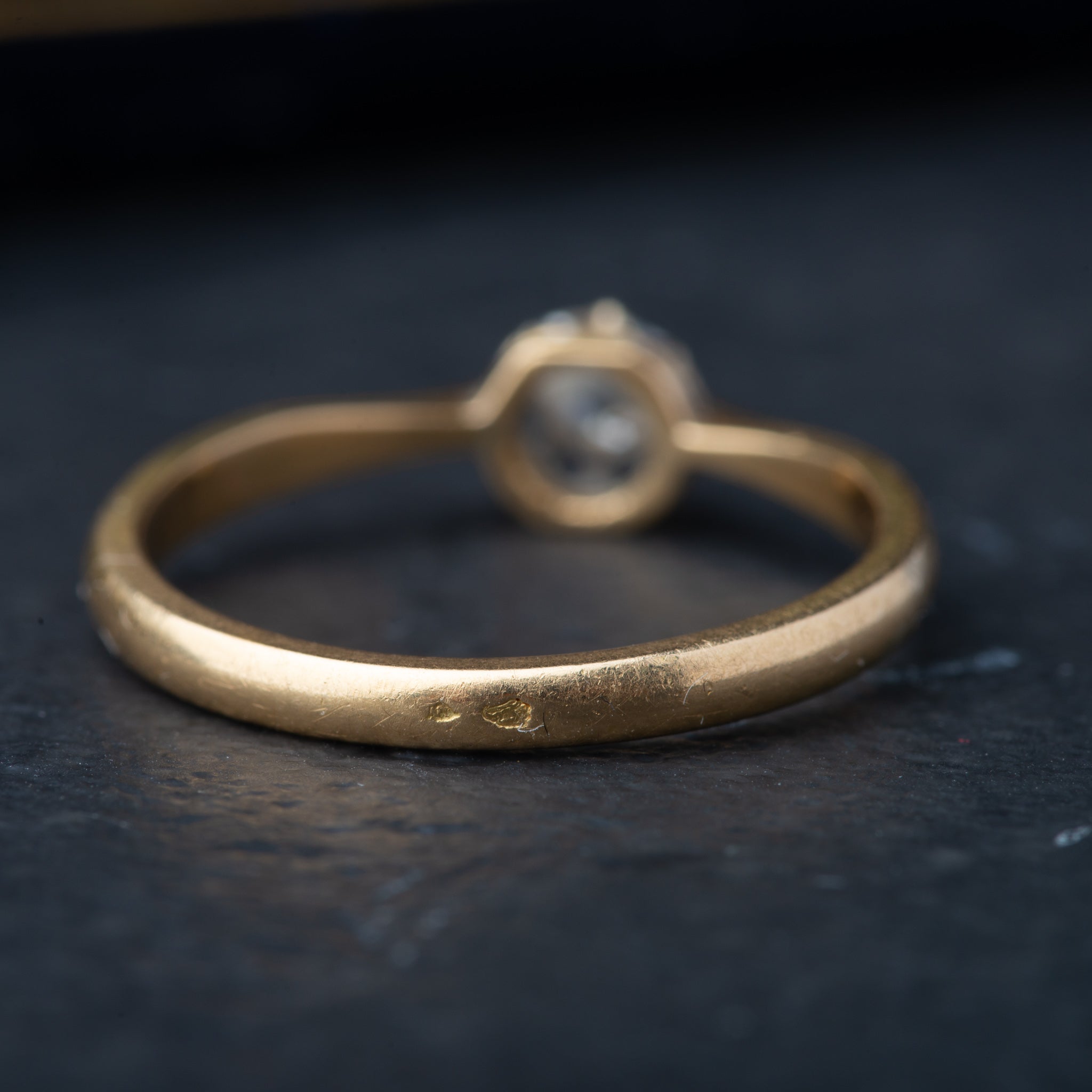 French Antique Diamond Solitaire Ring - LUXORIA VITA