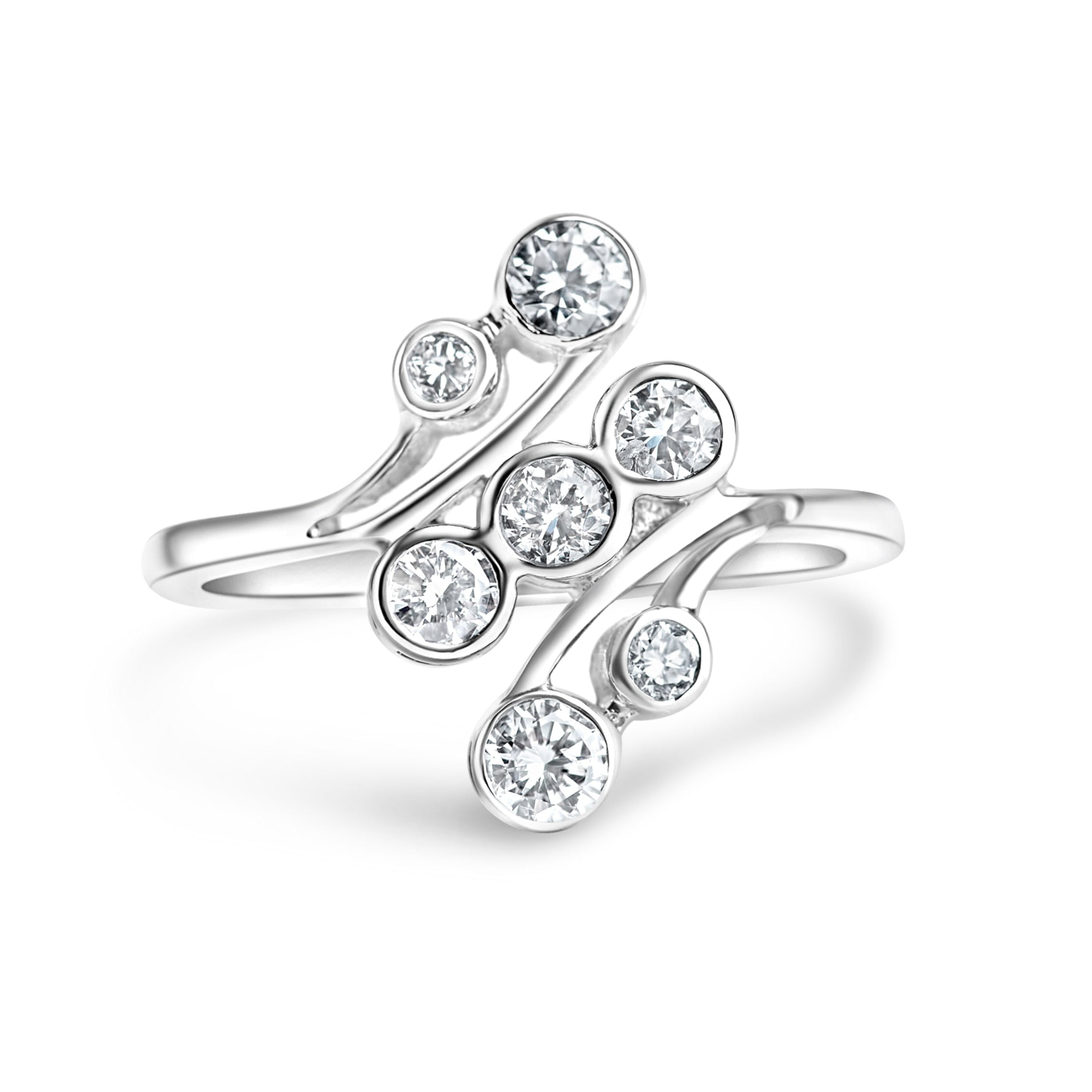 1970's Vintage Diamond Crossover Ring - LUXORIA VITA