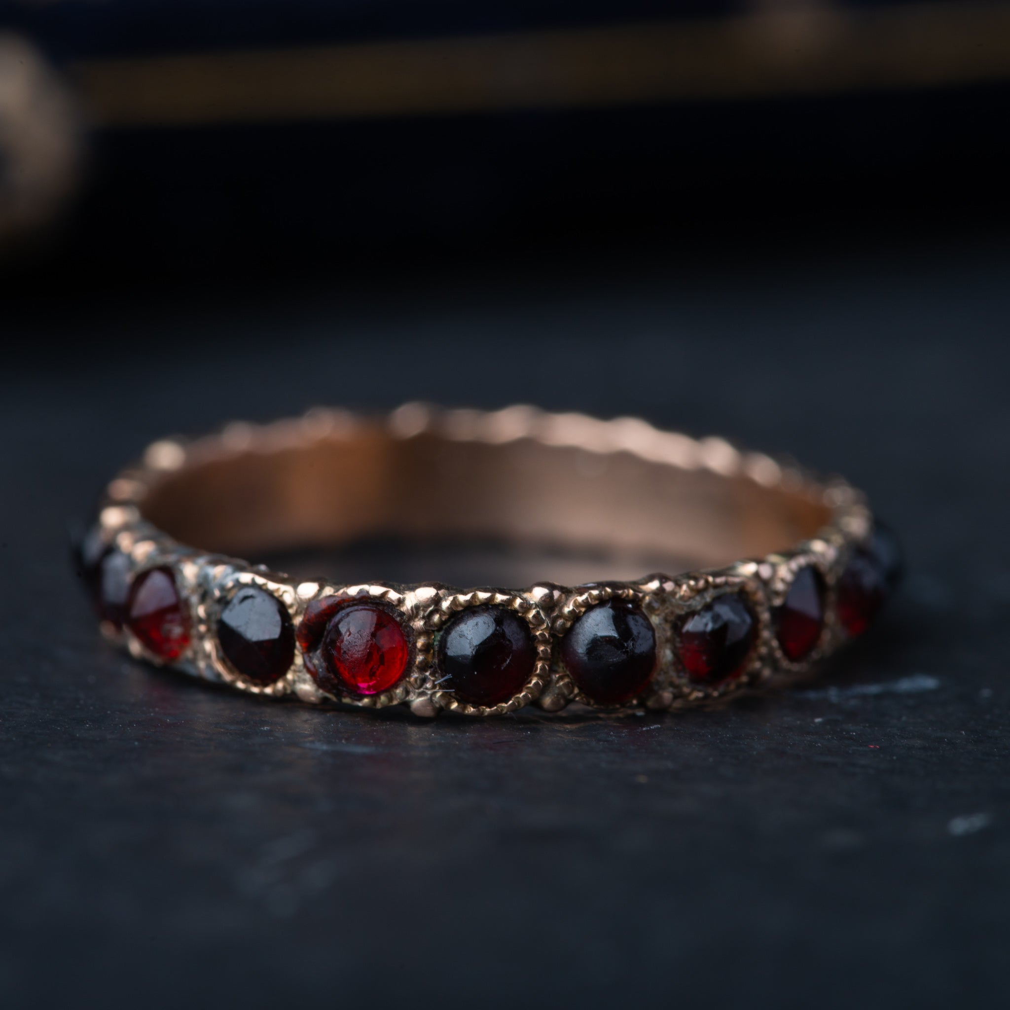 Antique Garnet Eternity Ring - Luxoria Vita