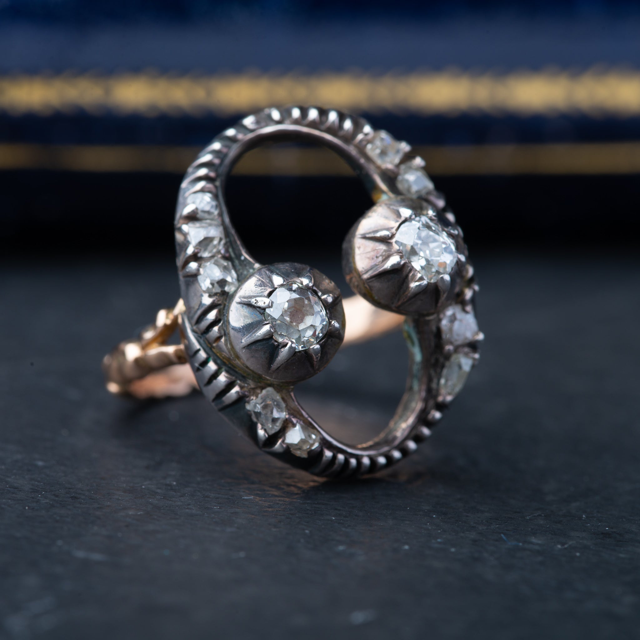 Vintage Old Mine Cut Diamond Ring