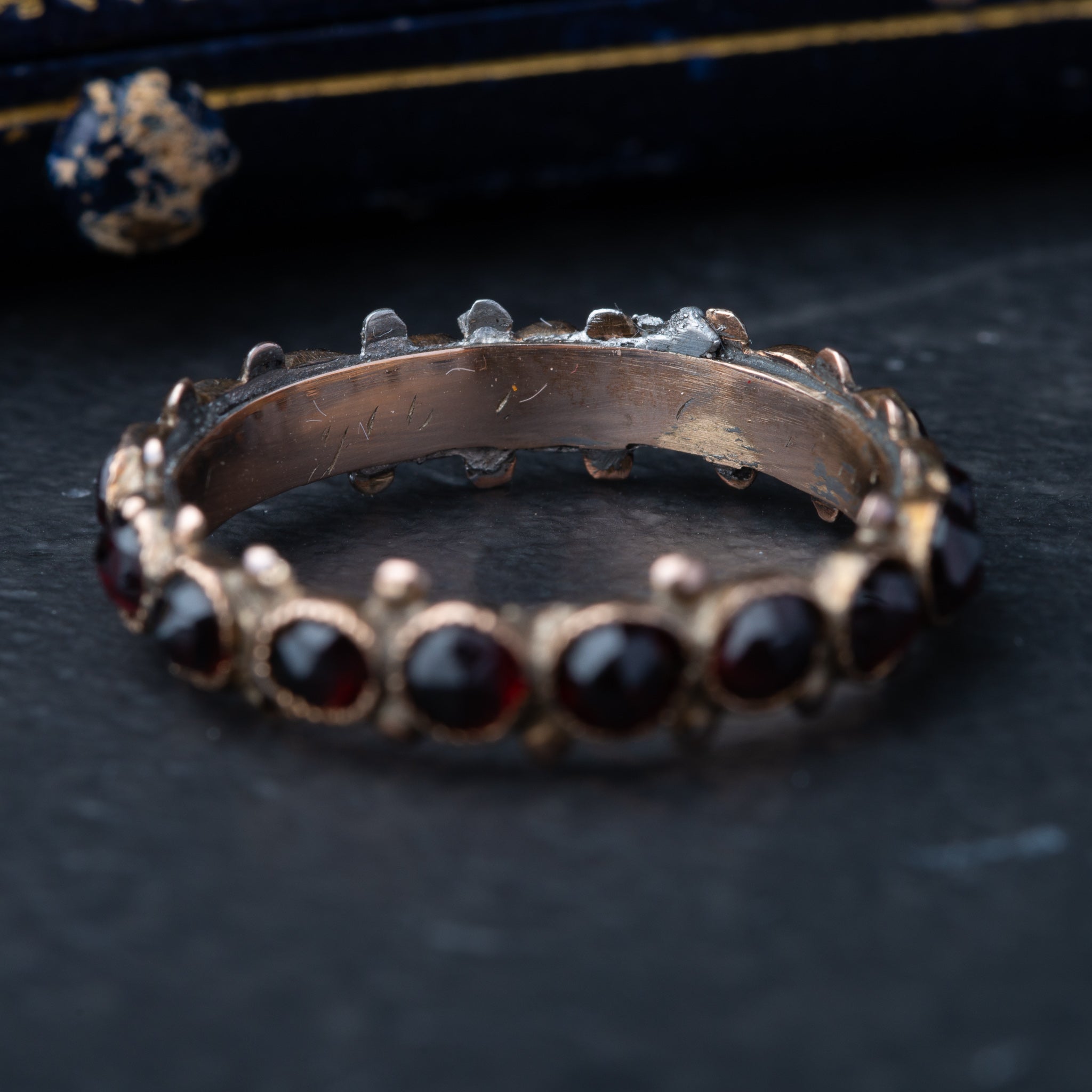 Antique Eternity Garnet Ring - Luxoria Vita