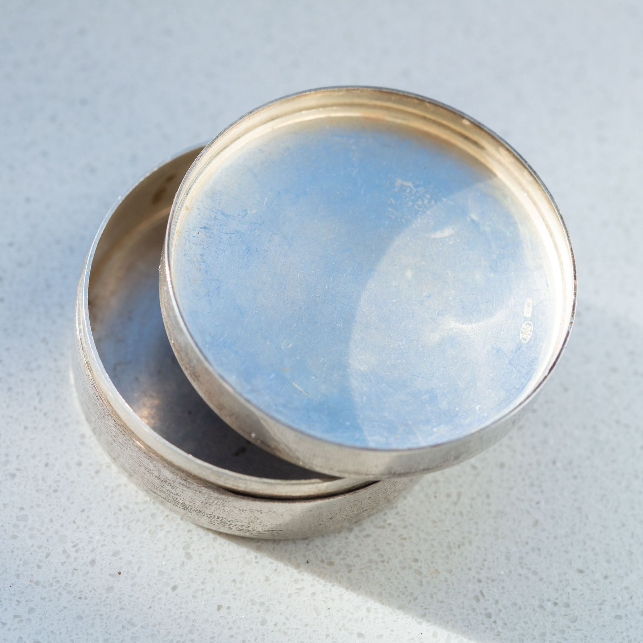 Antique Guilloché Enamel Pill Box - Antique Castle Rings