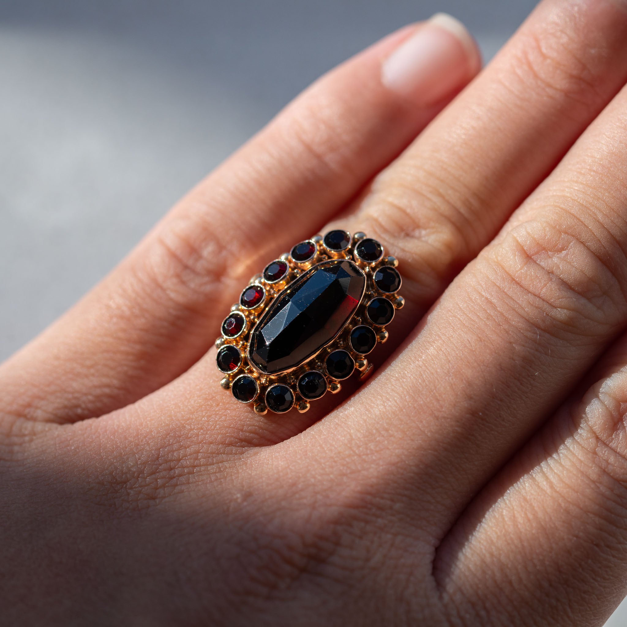 Vintage Dutch Garnet Ring
