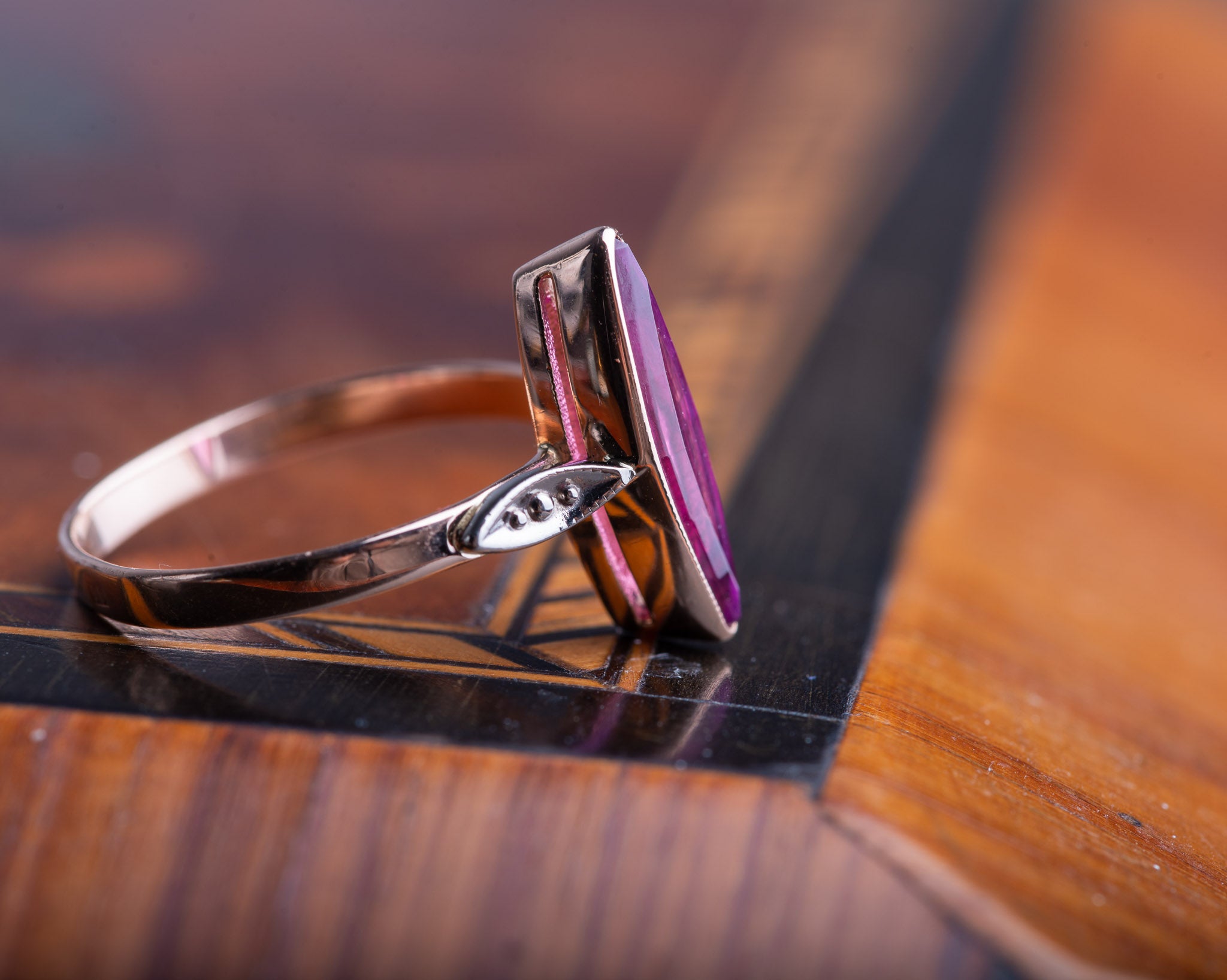 Vintage Tourmaline Navette Ring - LUXORIA VITA