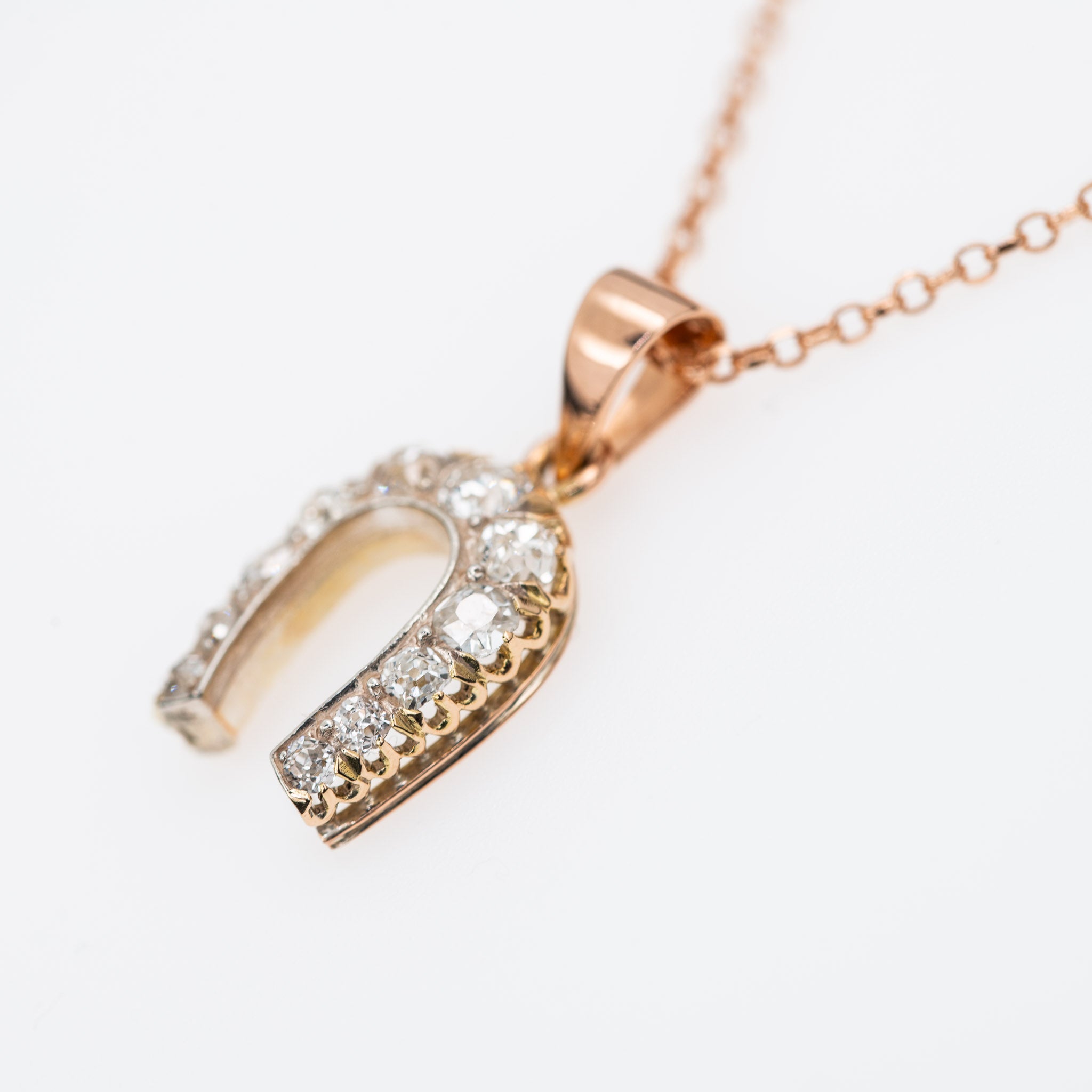 Victorian Horseshoe Oldminecut Diamond Pendant - LUXORIA VITA