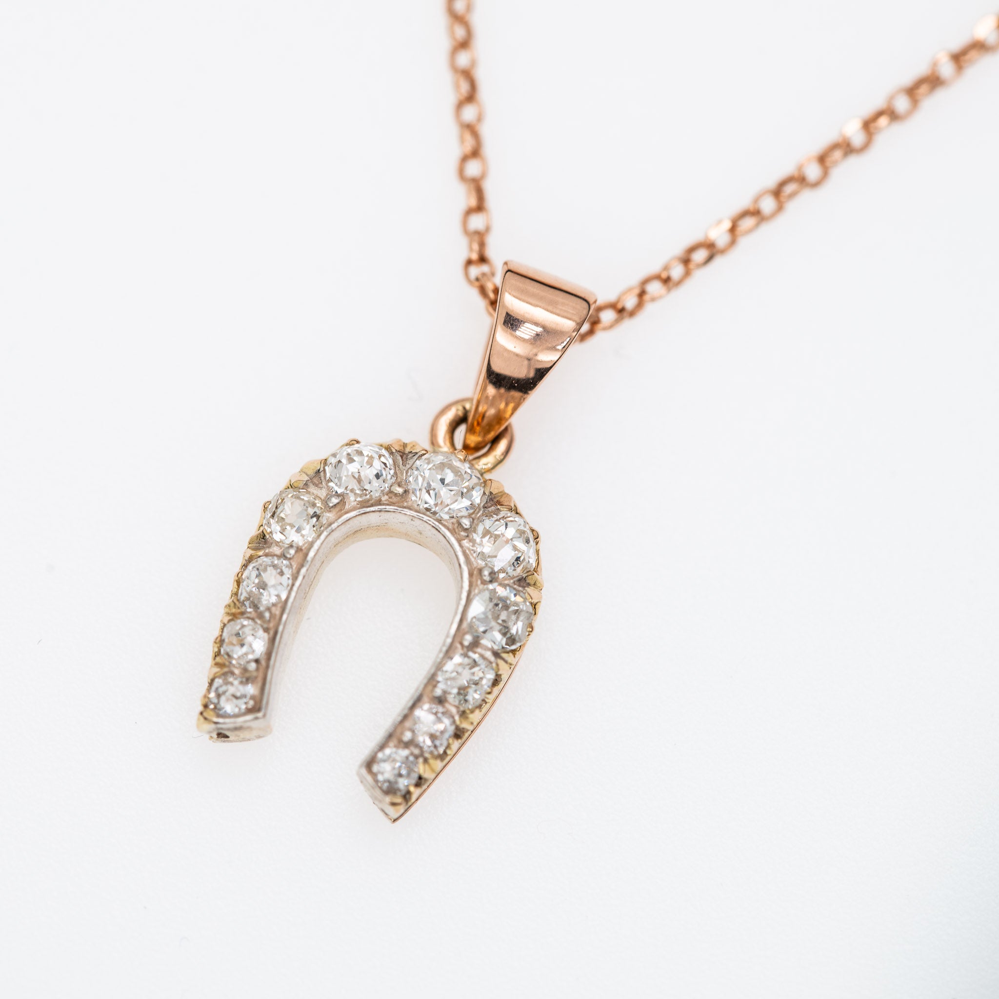 Victorian Horseshoe Oldminecut Diamond Pendant - LUXORIA VITA
