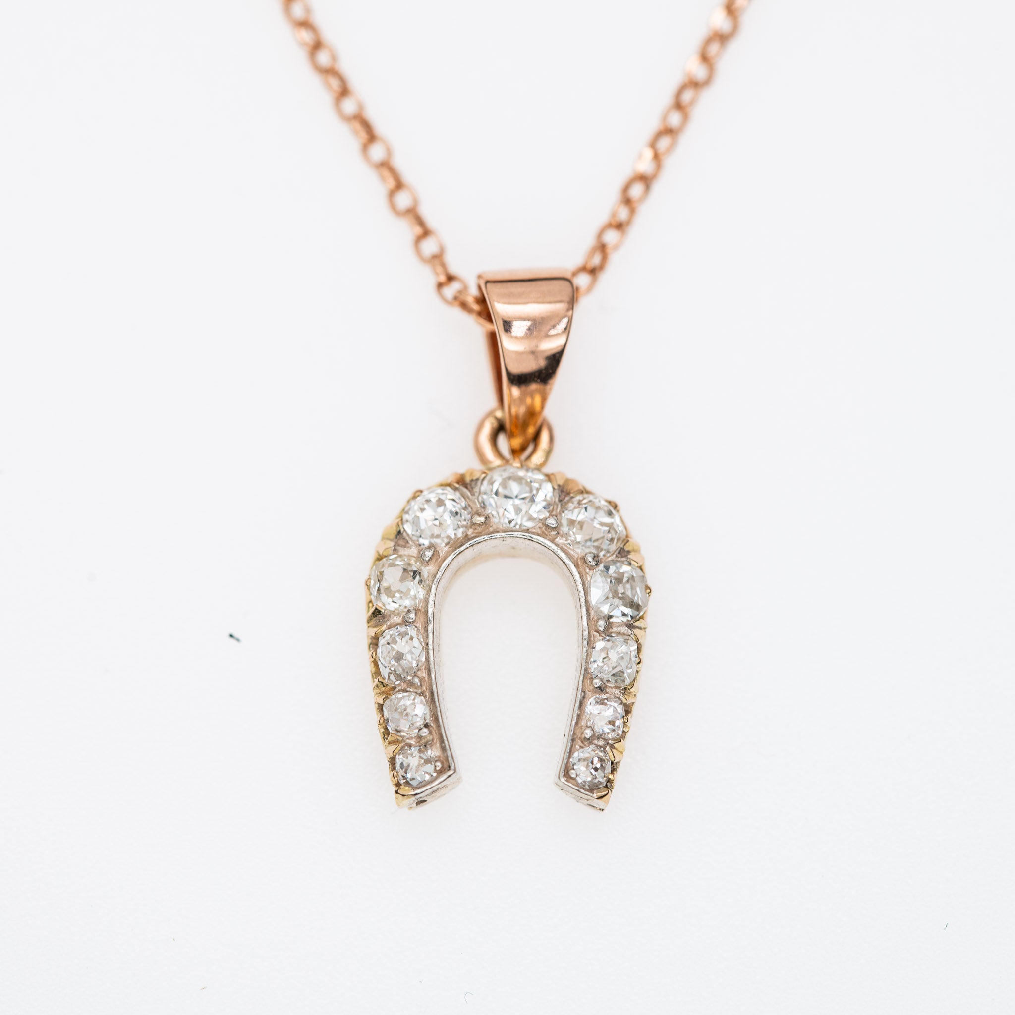 Victorian Horseshoe Oldminecut Diamond Pendant - LUXORIA VITA