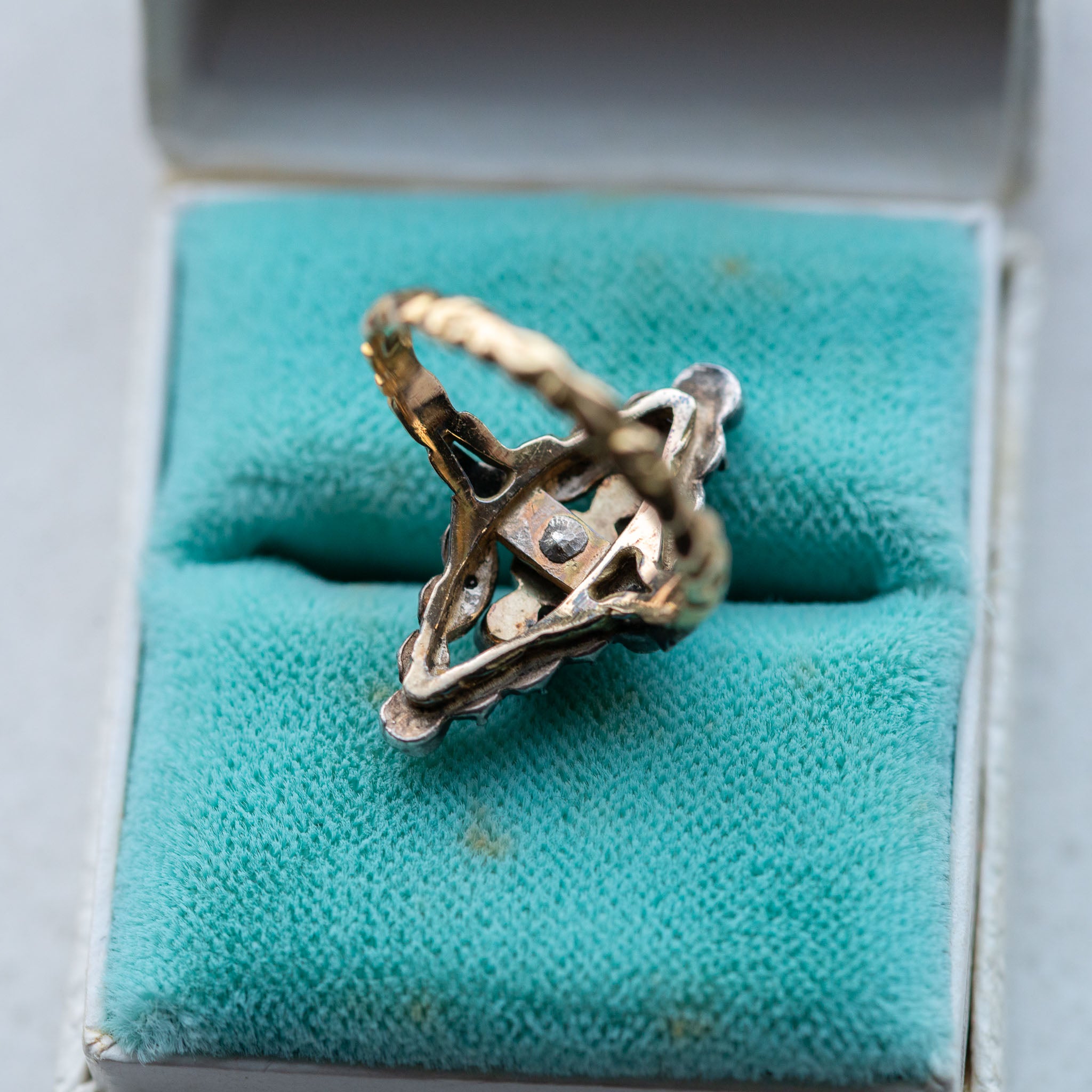 Marquise Rosecut Diamond Ring - Antique Castle Rings