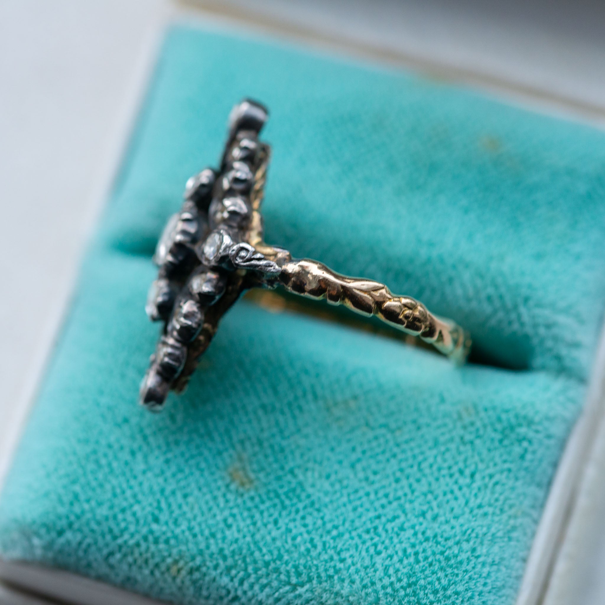 Marquise Rosecut Diamond Ring - Antique Castle Rings