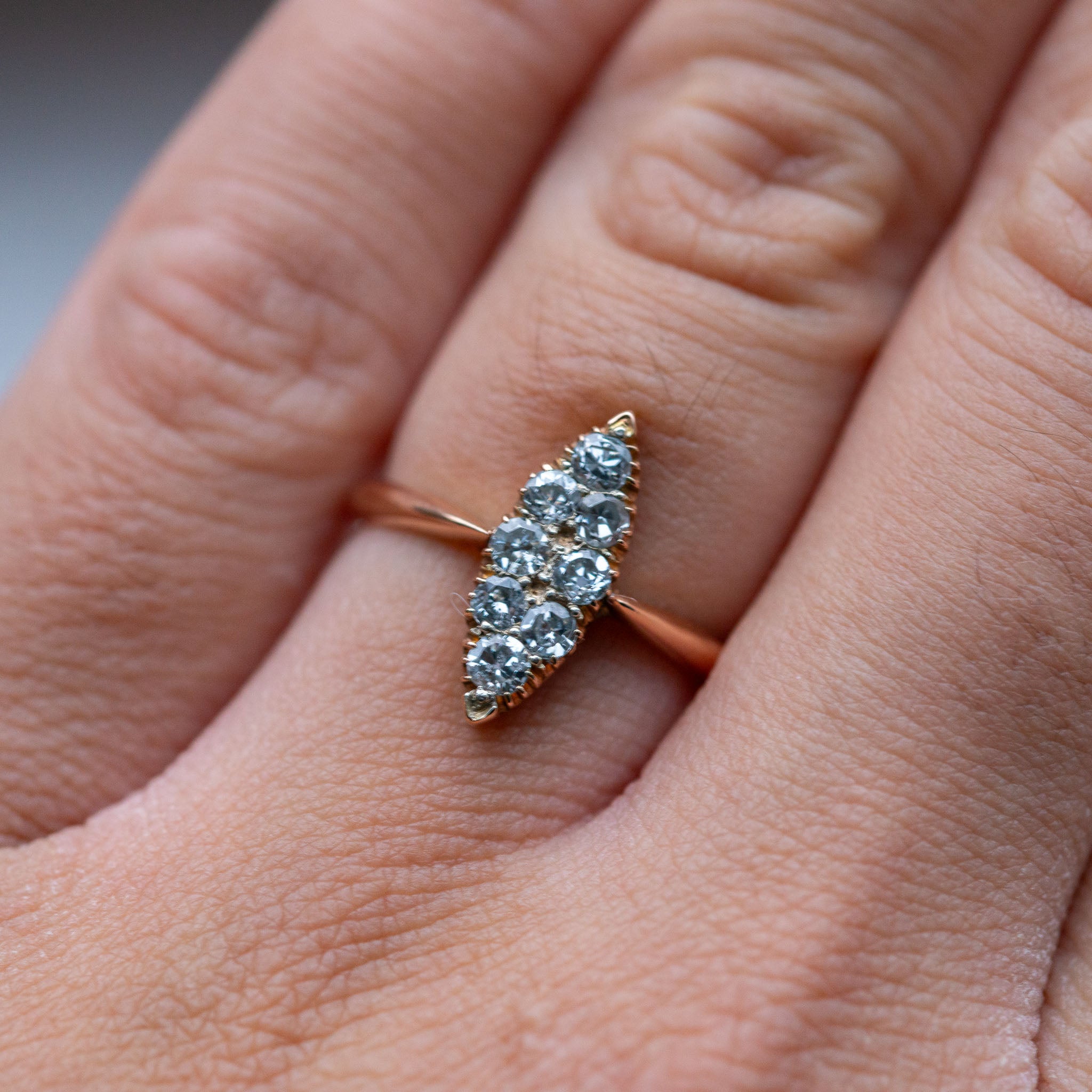 Antique Diamond Navette Ring - Antique Castle Rings