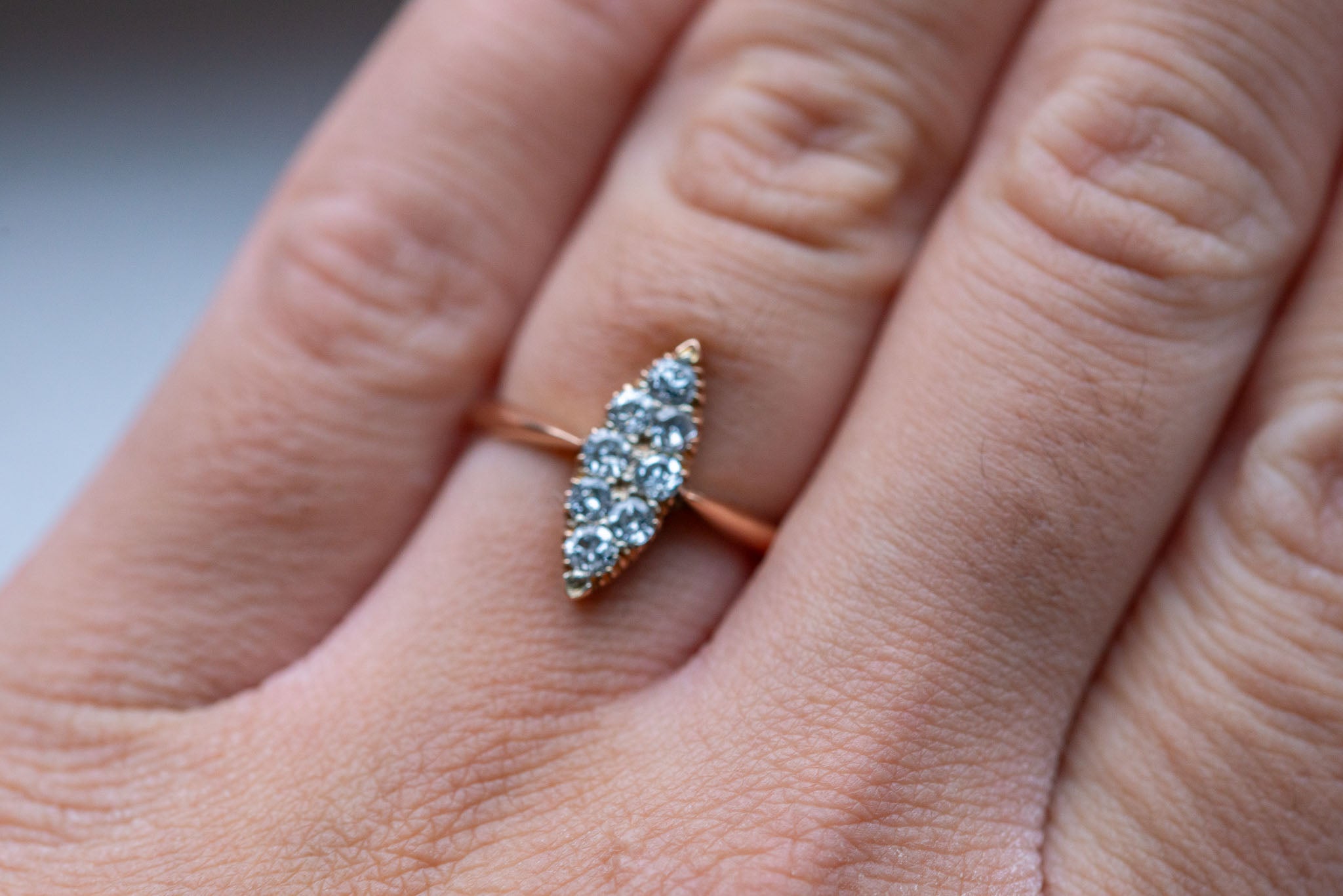 Antique Diamond Navette Ring - Antique Castle Rings