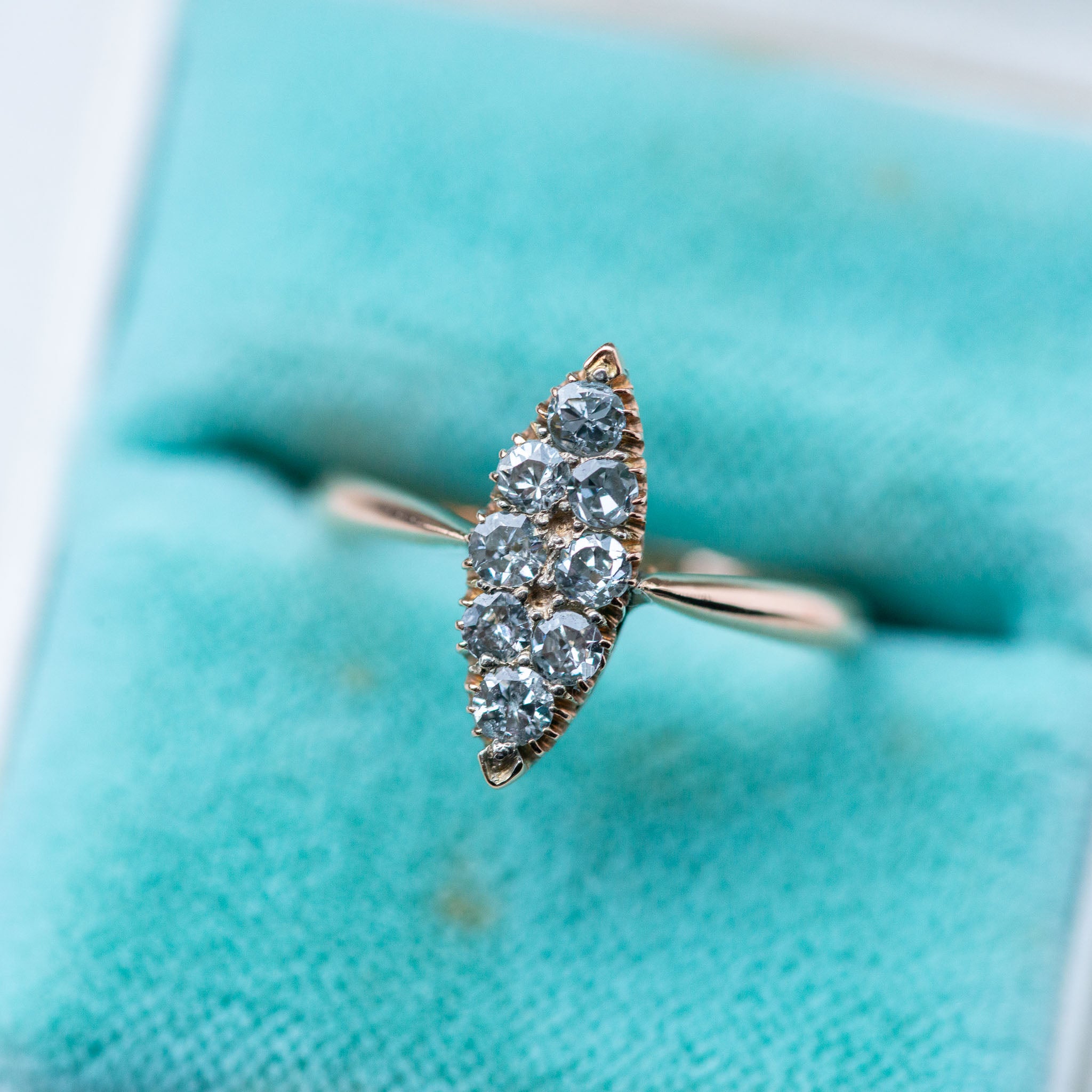 Antique Diamond Navette Ring - Antique Castle Rings