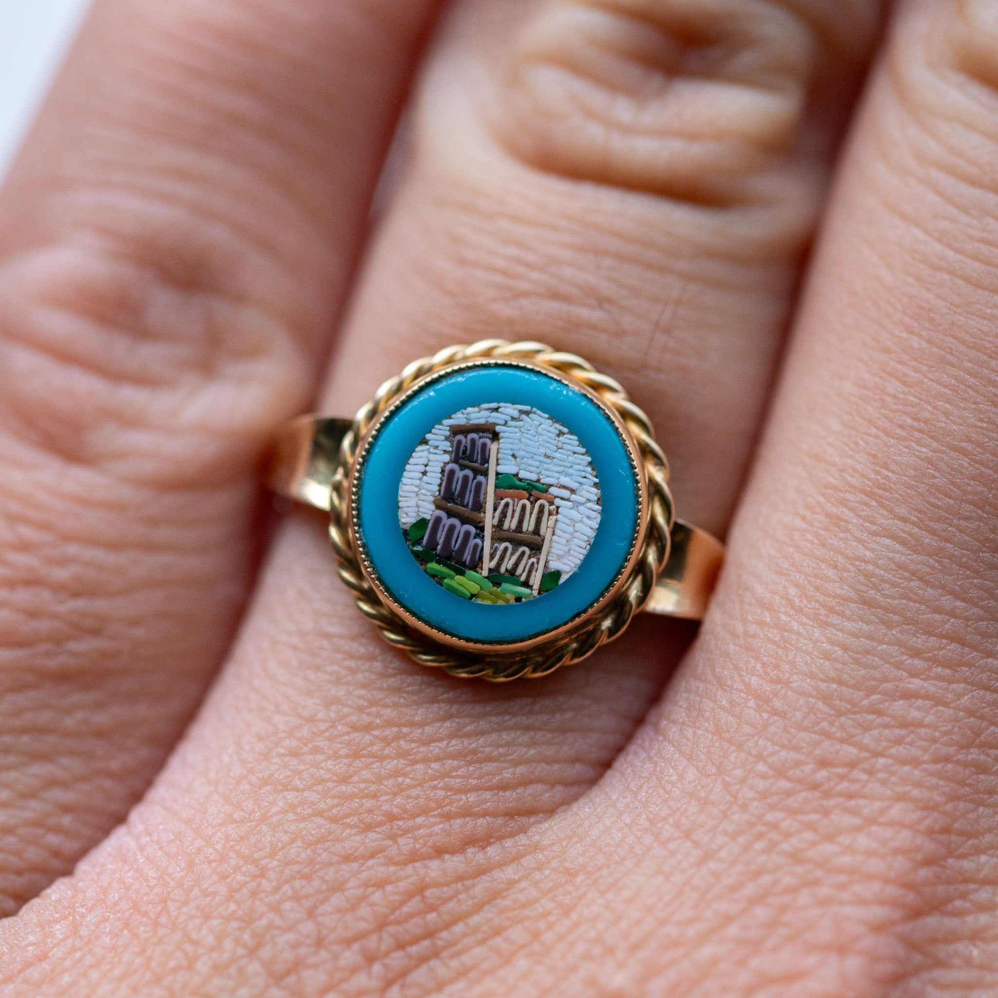 Colosseum Micromosaic Ring - Antique Castle Rings