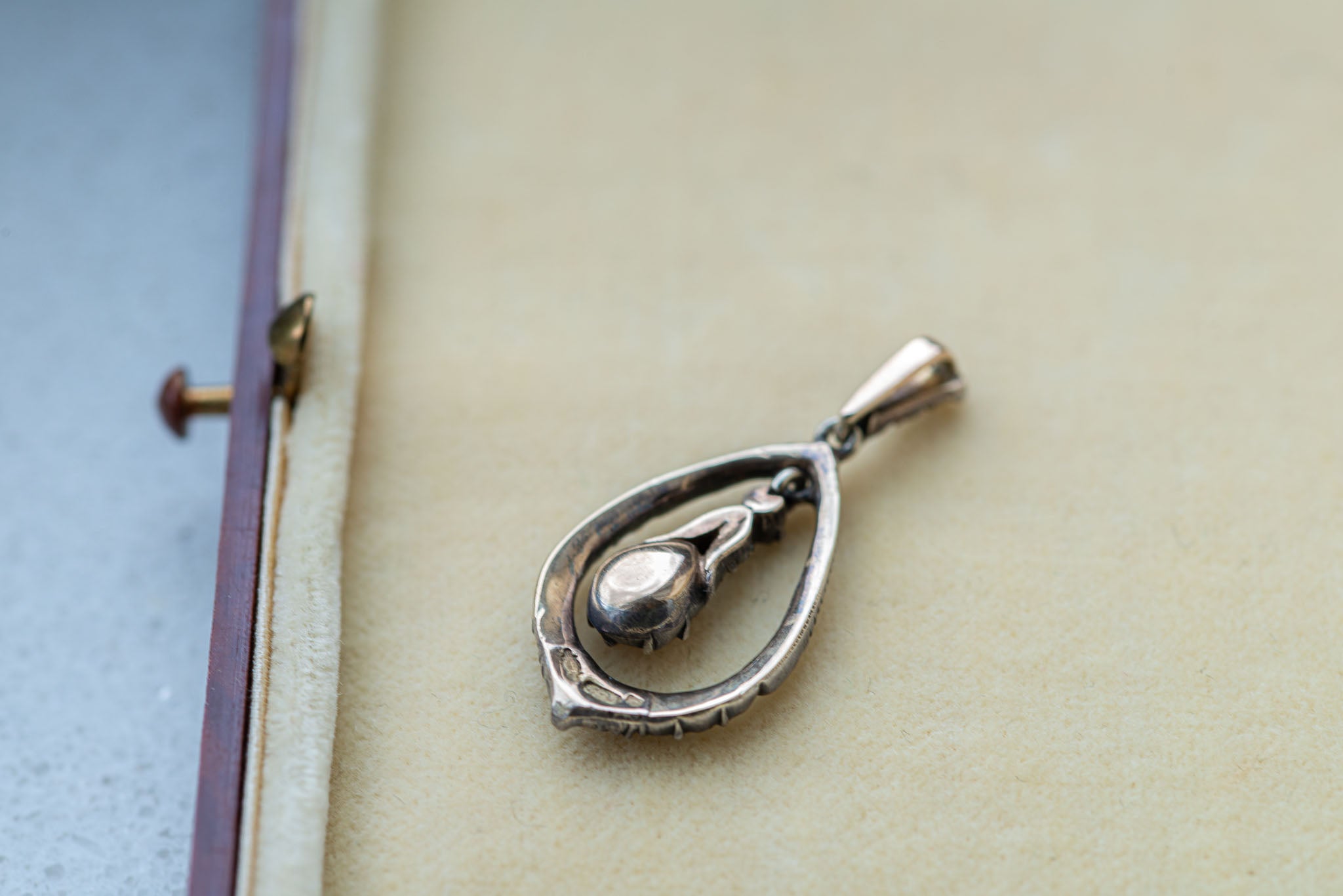 Antique Dutch Foiled Rosecut Diamond Pendant