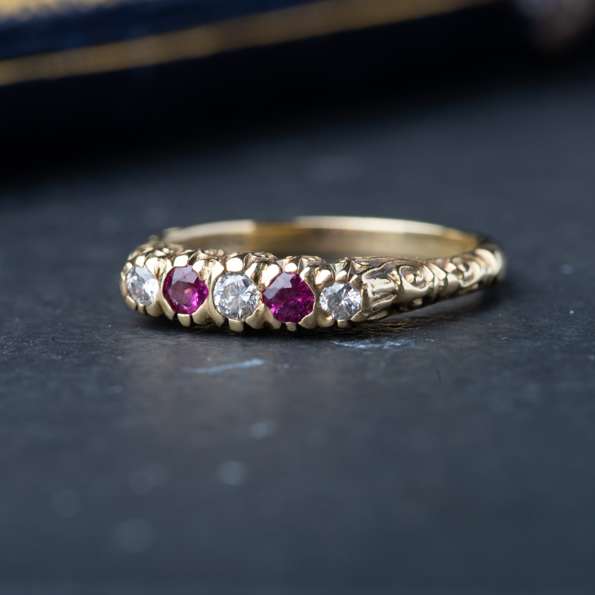 Antique Ruby Diamond Ring - Luxoria Vita