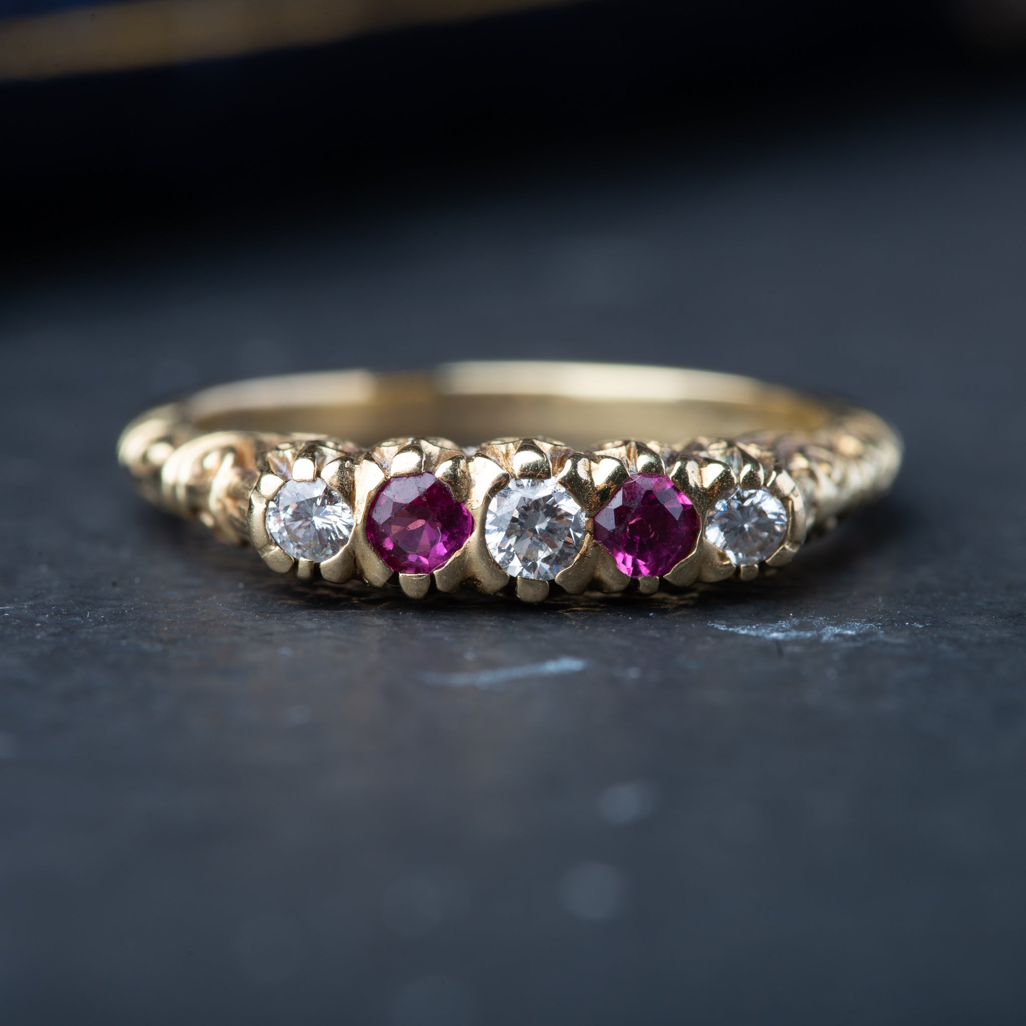 Antique Ruby Diamond Ring - Luxoria Vita