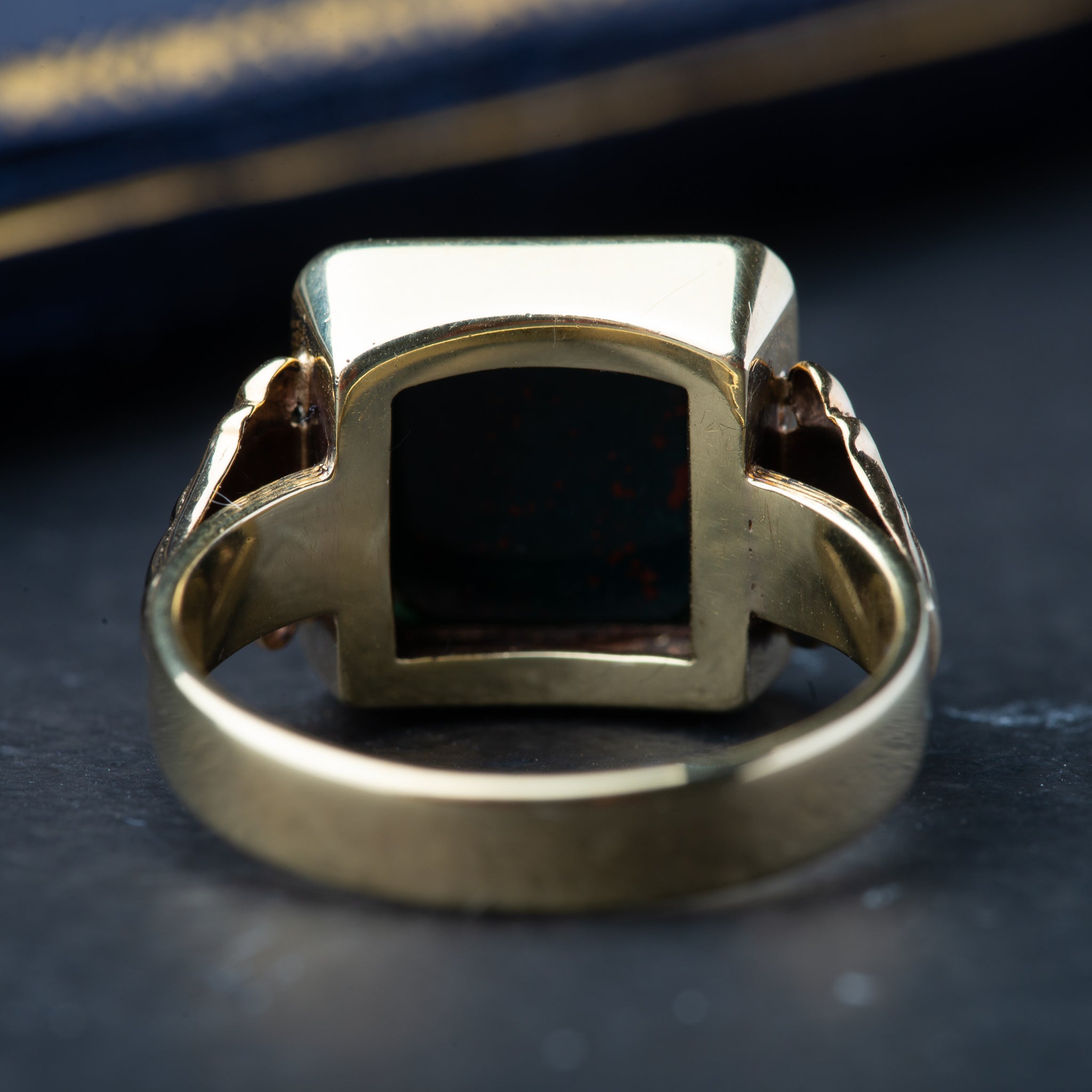 Vintage unisex bloodstone ring