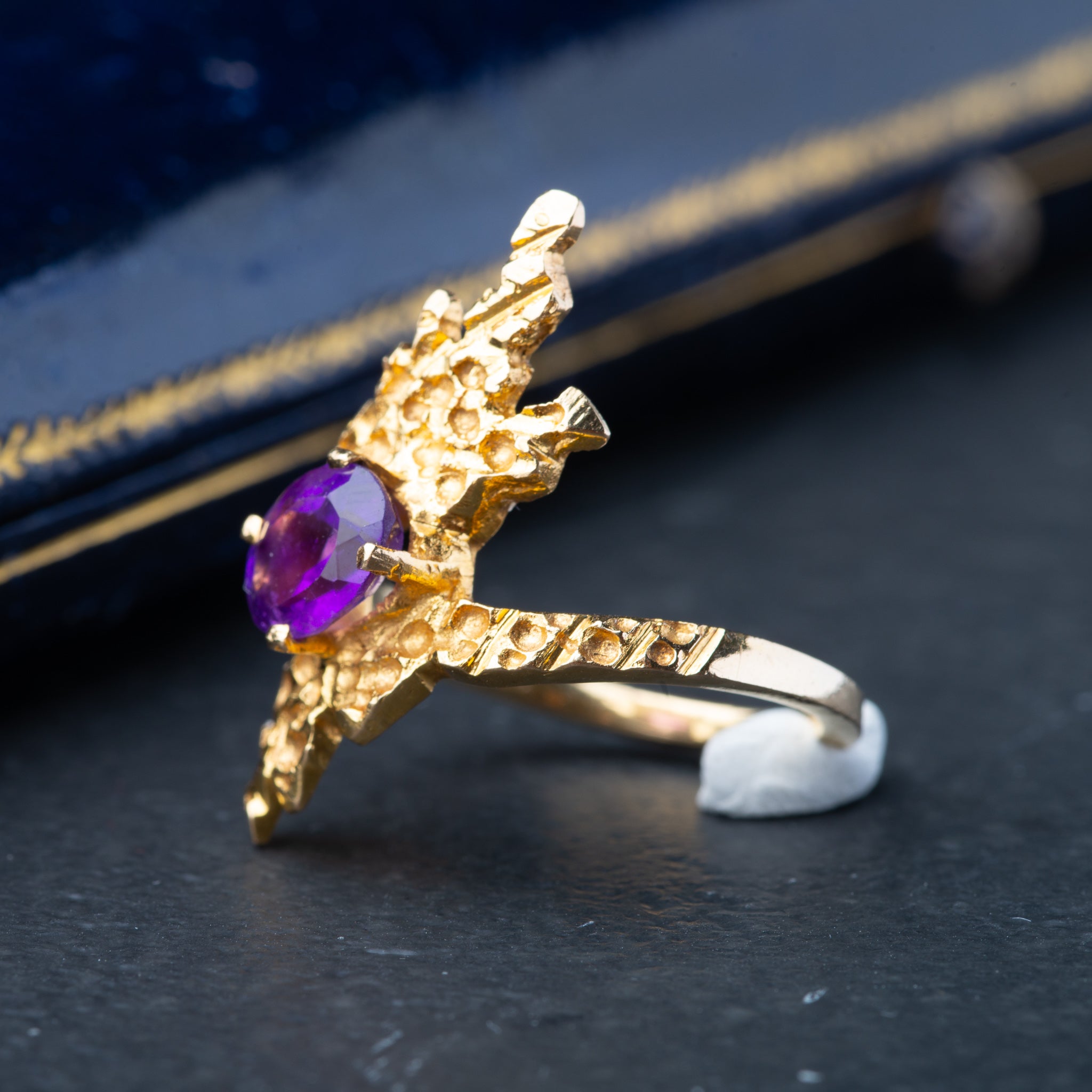 Vintage Assymetric Sapphire Ring - Luxoria Vita