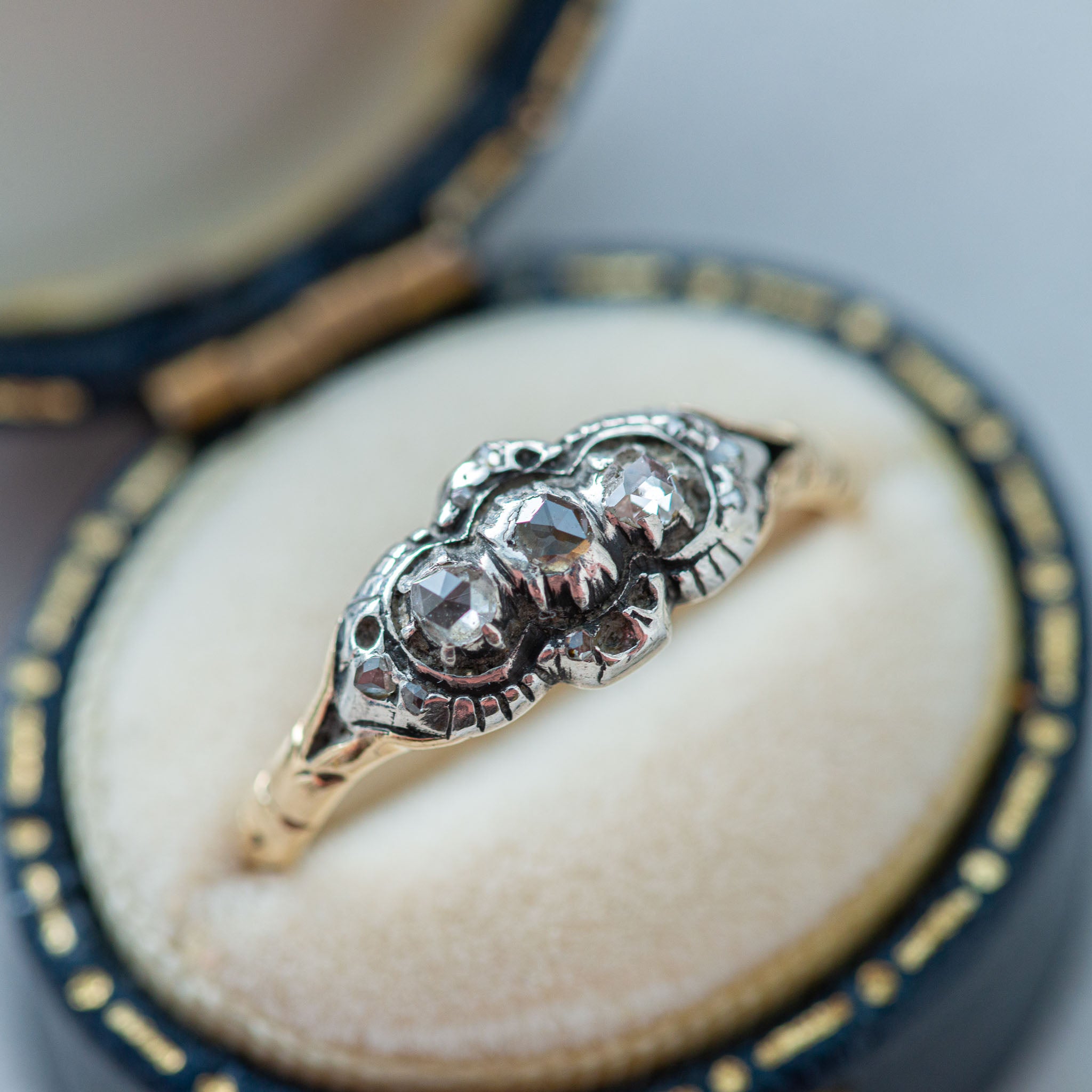 Antique Dutch Foiled Rosecut Diamond Ring