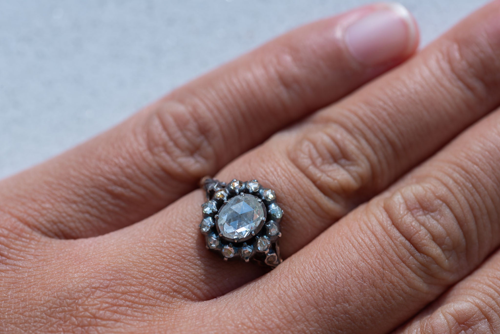 2.00ct Rosecut Diamond Entourage Ring