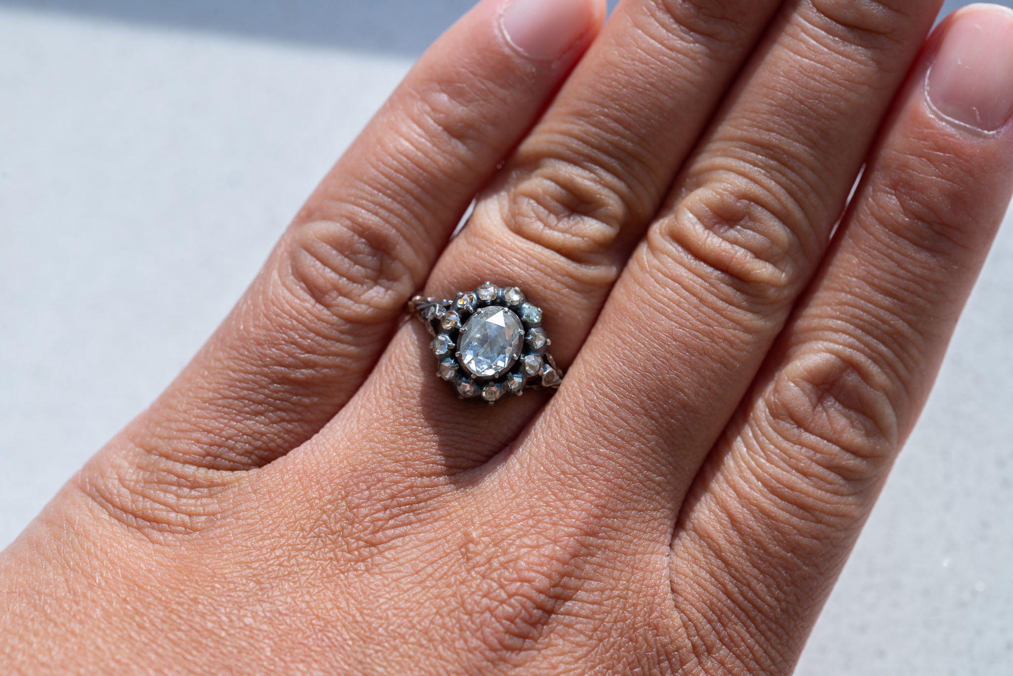 2.00ct Rosecut Diamond Entourage Ring