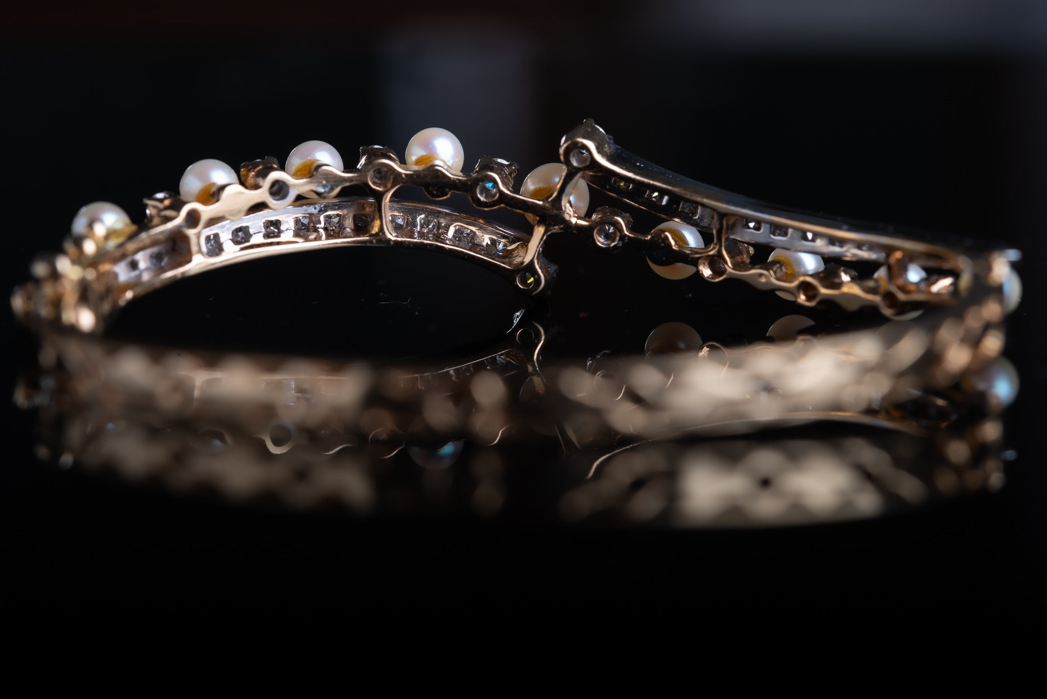 DESIGNER Vintage Pearl & Diamond Bracelet Jack Gutschneider - LUXORIA VITA