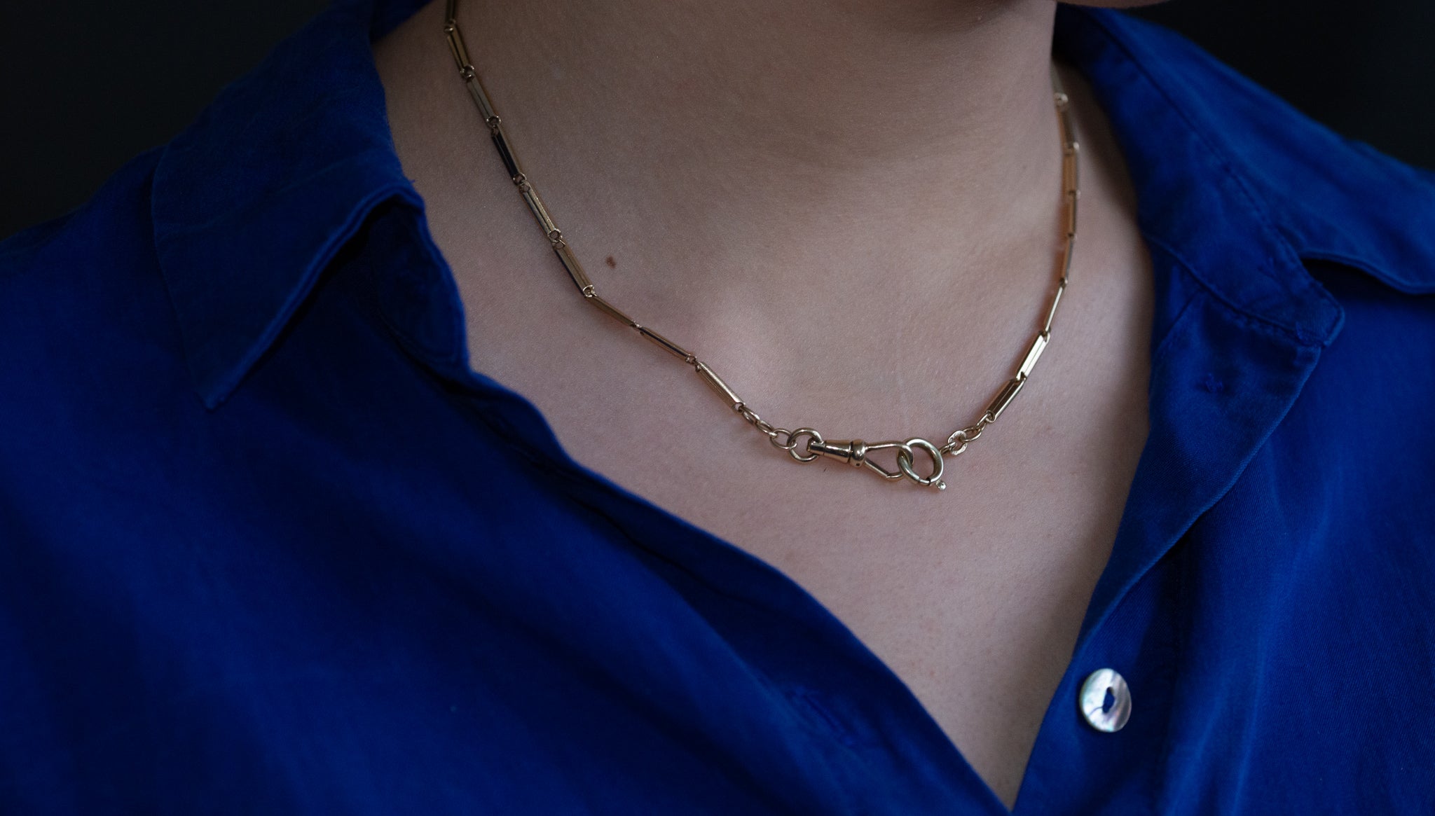 Vintage Pocketwatch Chain with Dog Clip - LUXORIA VITA