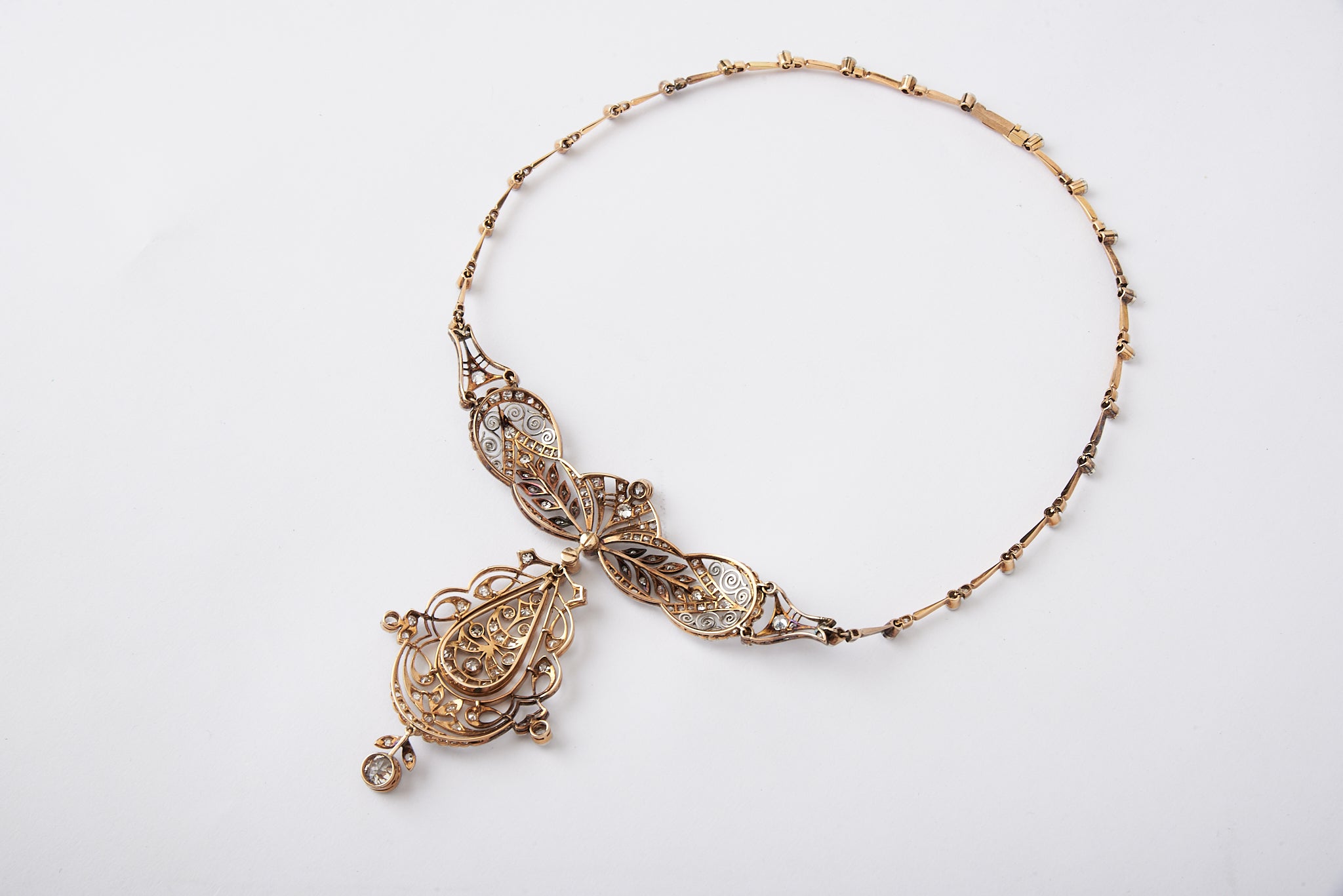 Day & Night Art Deco 9.00ct Diamond Necklace - LUXORIA VITA