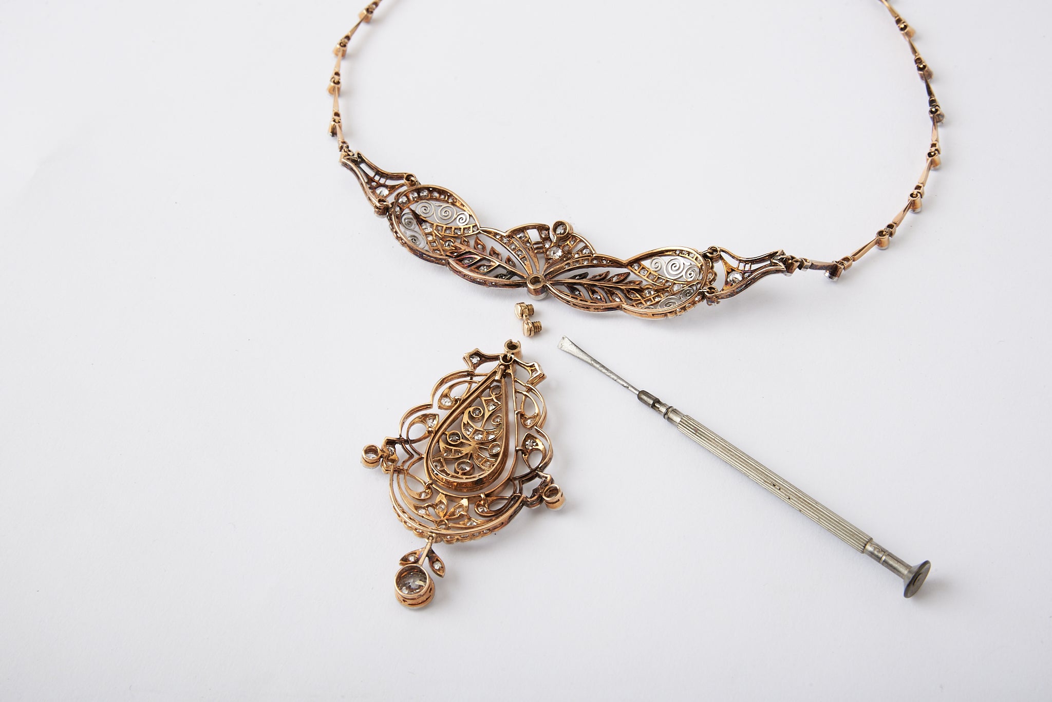 Day & Night Art Deco 9.00ct Diamond Necklace - LUXORIA VITA