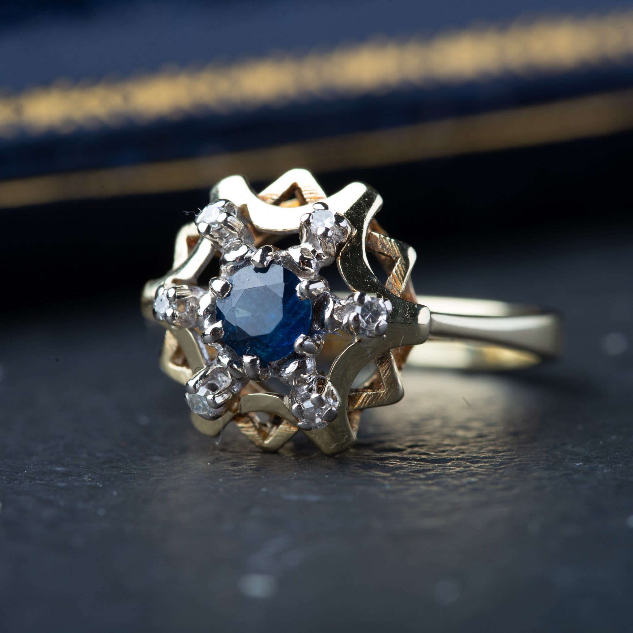 Vintage Sapphire Diamond Ring