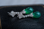 Art Deco Style Agate Diamond Earrings - LUXORIA VITA