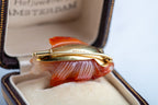 Vintage Diamond Red Carp Brooch in 14K Gold - LUXORIA VITA